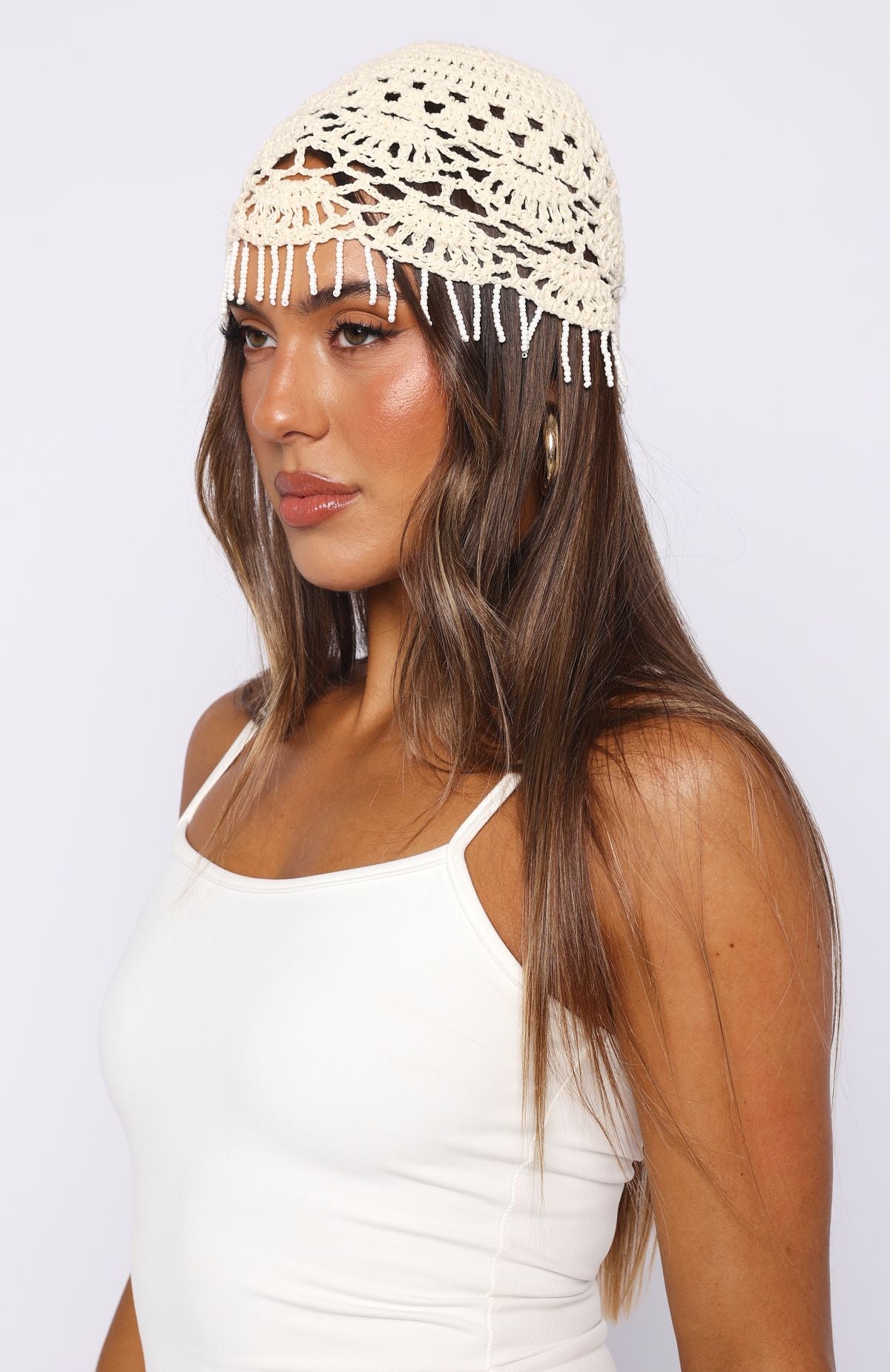 Maja Crochet Hat Cream | White Fox Boutique US