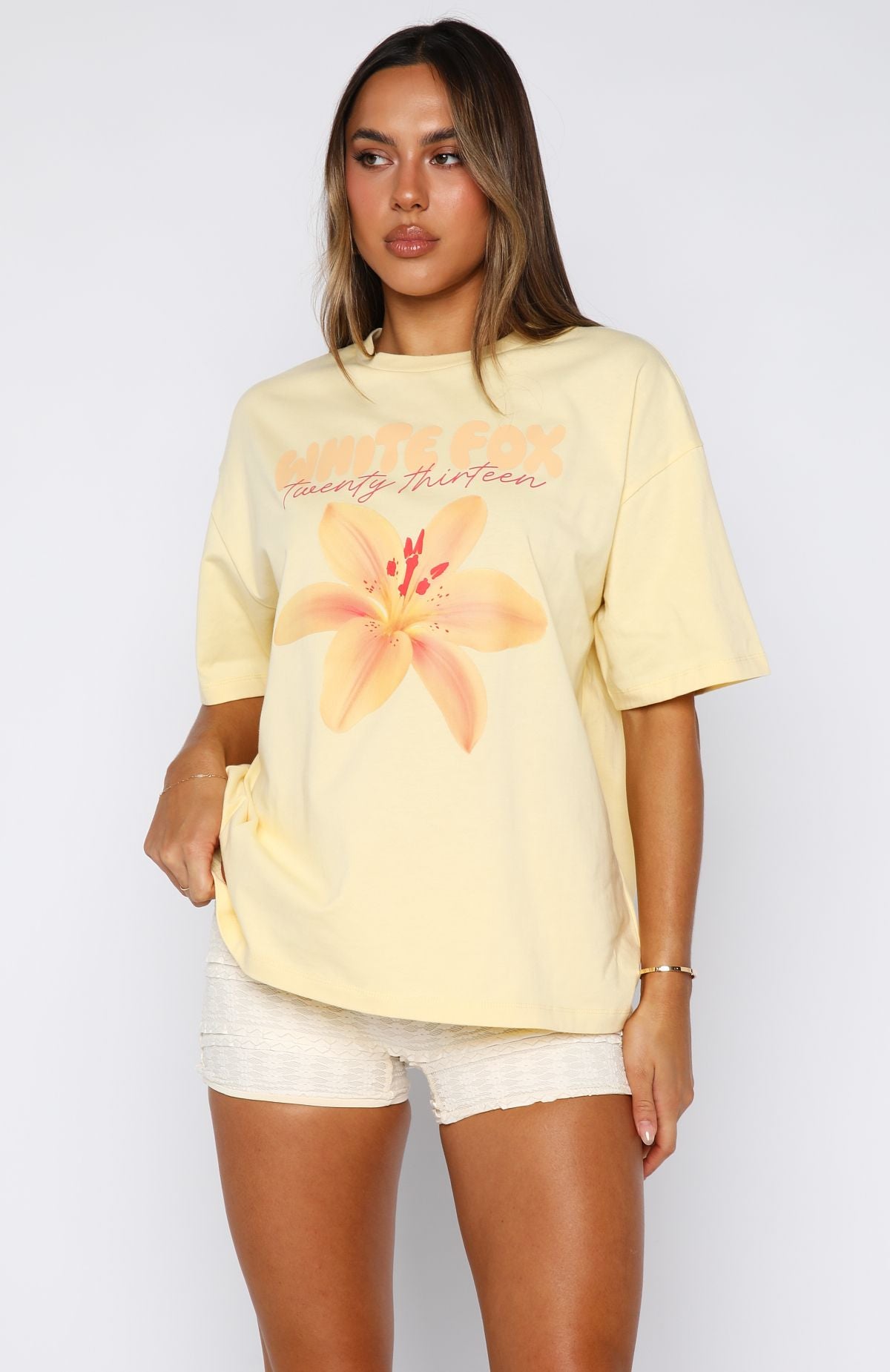 Got That Glow Oversized Tee Lemon | White Fox Boutique US
