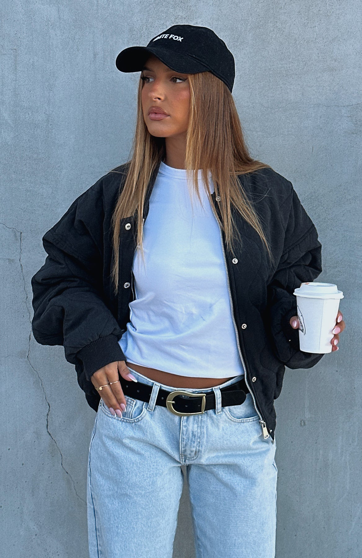 Love Me Now PU Leather Contrast Snap Down Bomber Jacket
