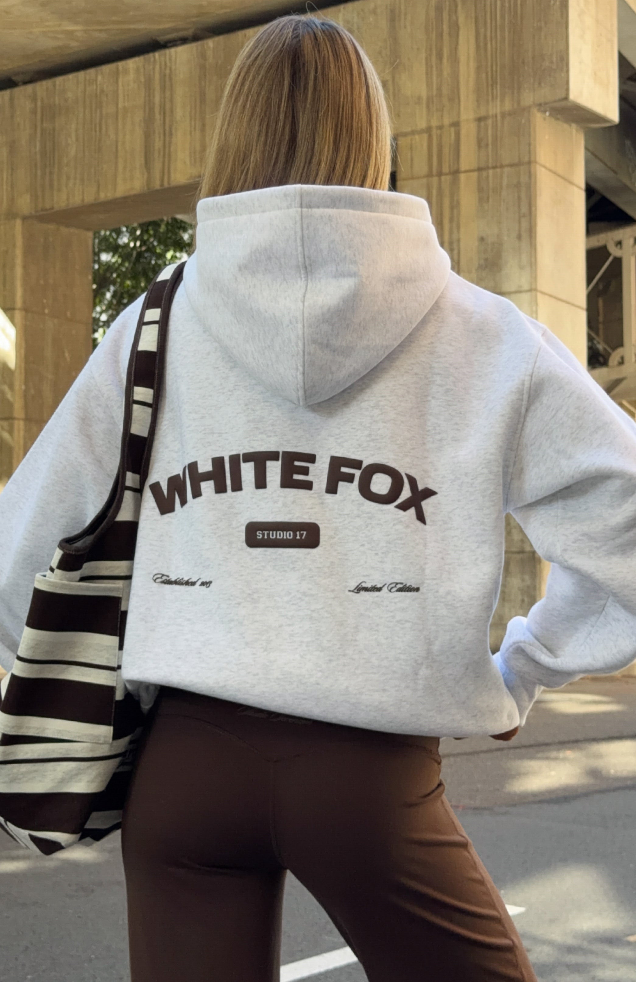 Studio 17 Raven Oversized Hoodie Grey Marle | White Fox Boutique US