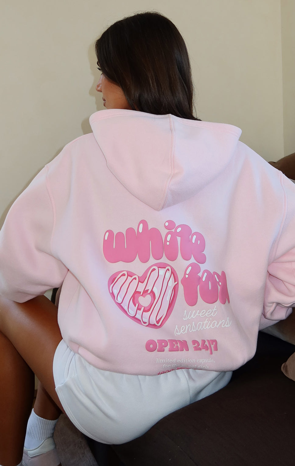 Sweet Sensations Oversized Hoodie Pink | White Fox Boutique US