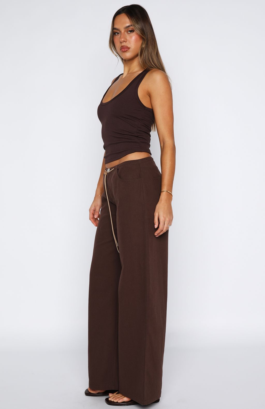 Never Really Over Pants Chocolate | White Fox Boutique US