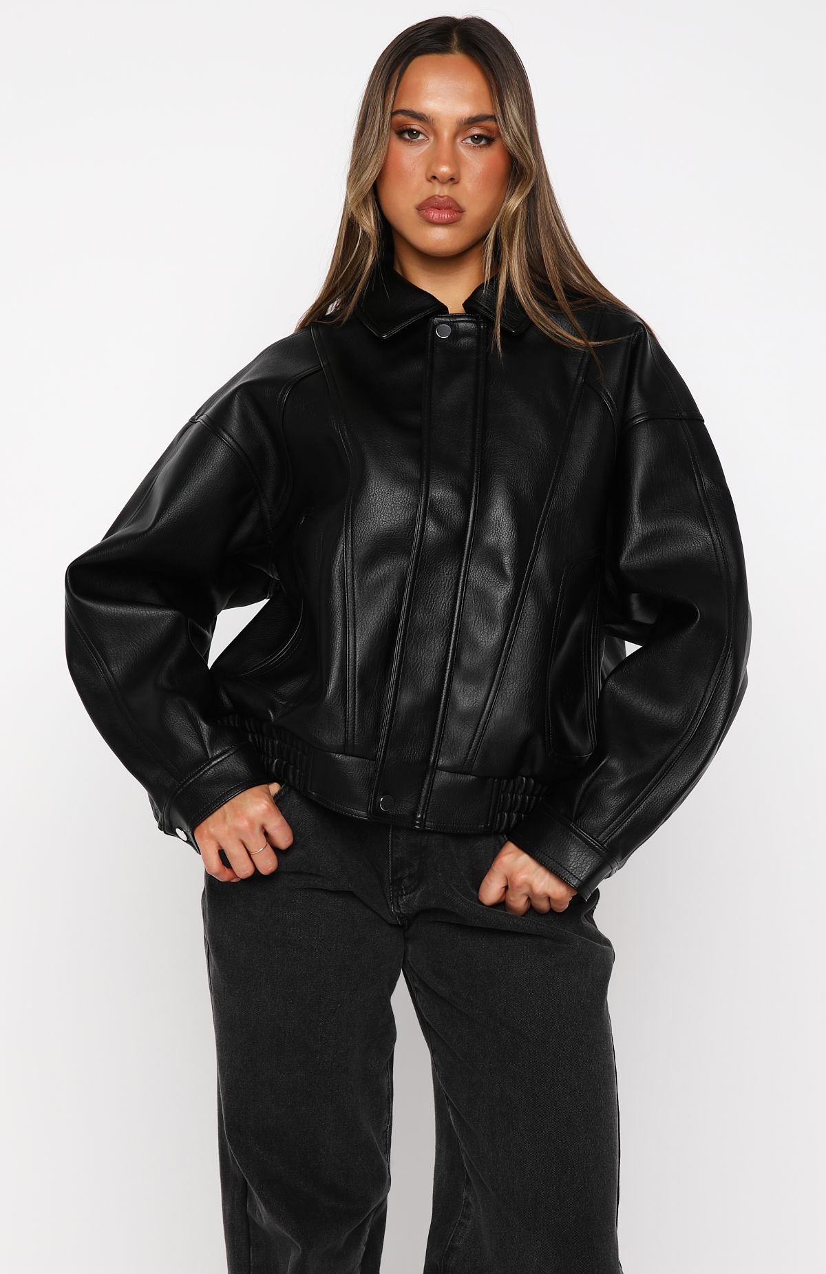 Retrograde PU Jacket Black | White Fox Boutique US