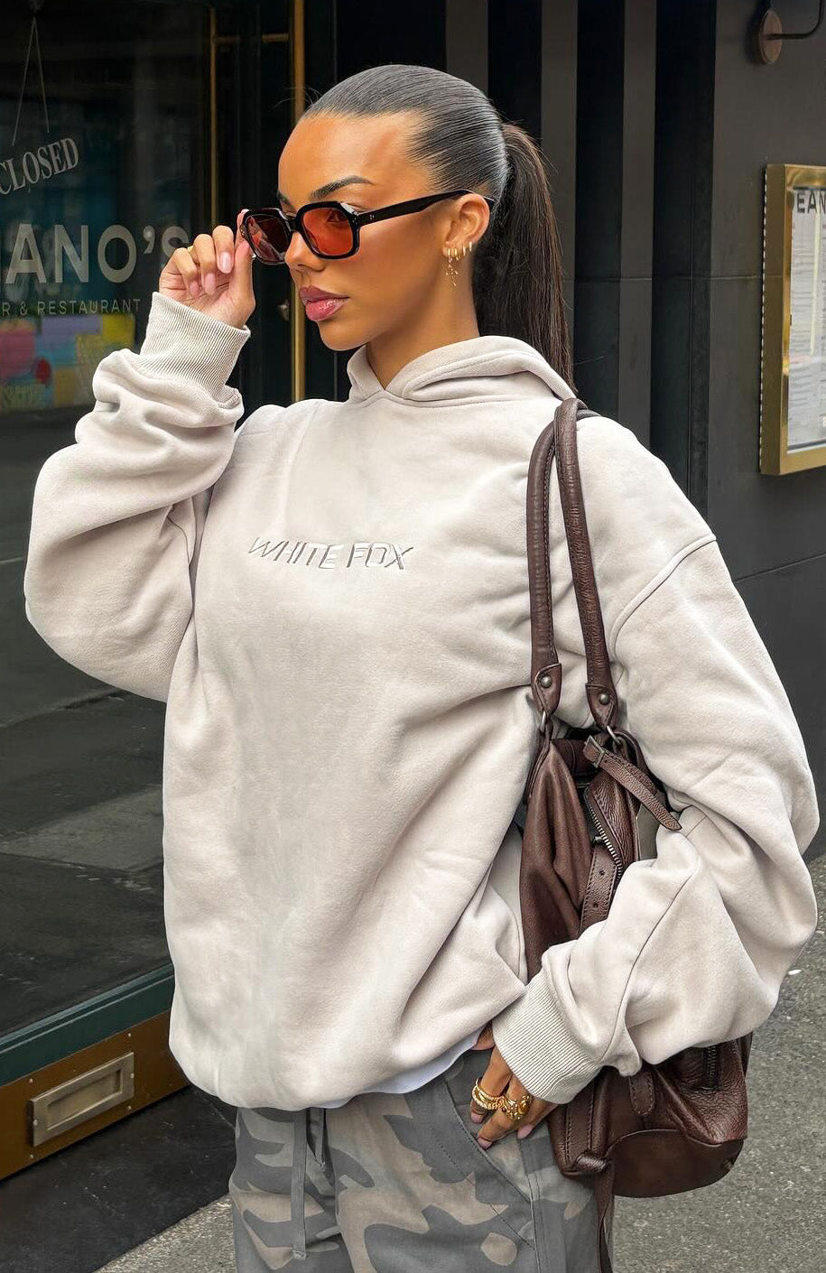 Stay Lifted Oversized Hoodie Moon | White Fox Boutique US
