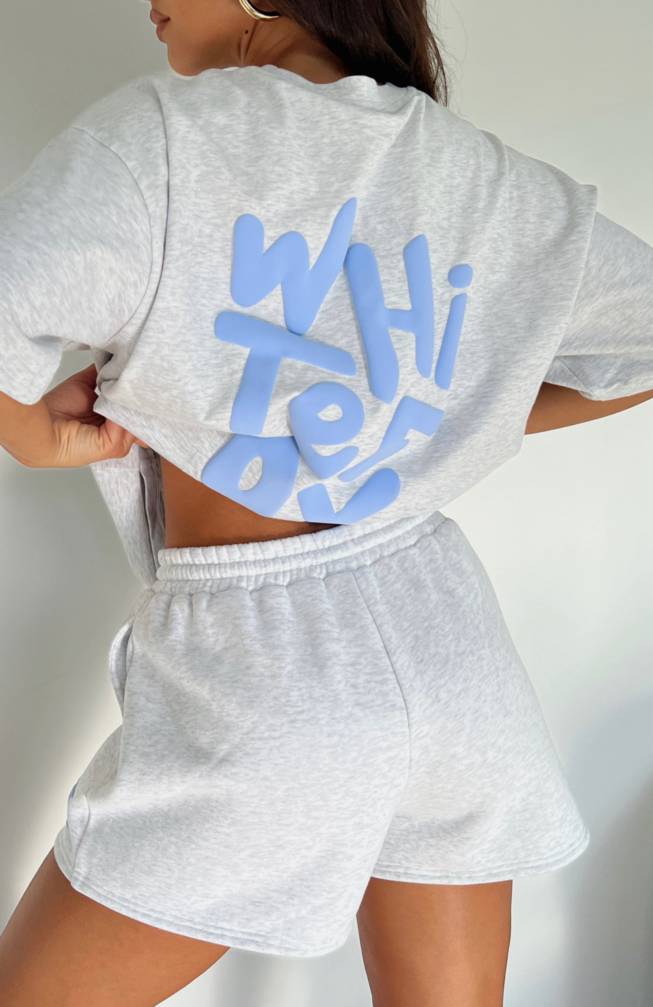 The New Standard Oversized Tee Grey Marle | White Fox Boutique US