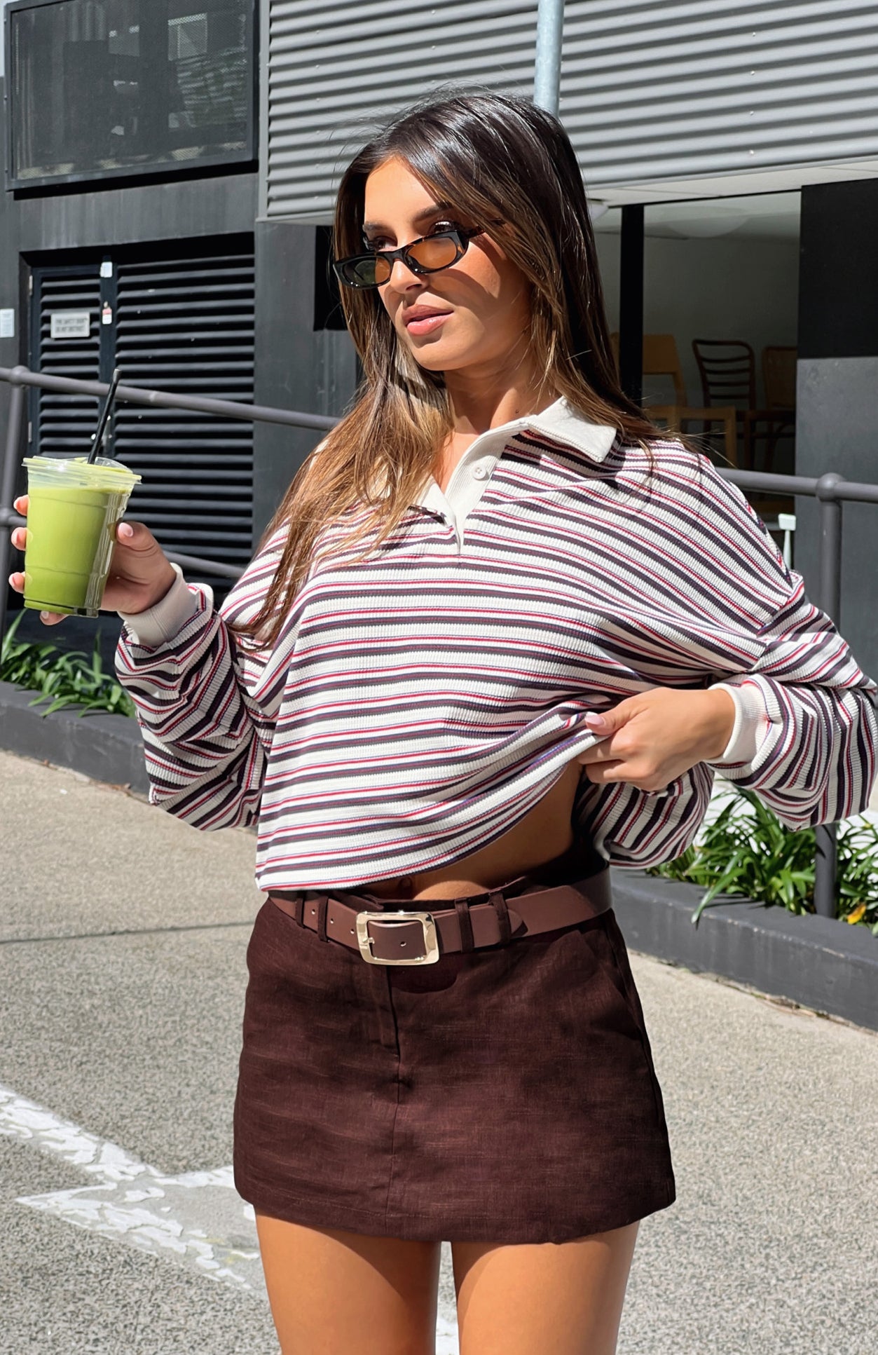 The Right One Mini Skort Chocolate | White Fox Boutique US