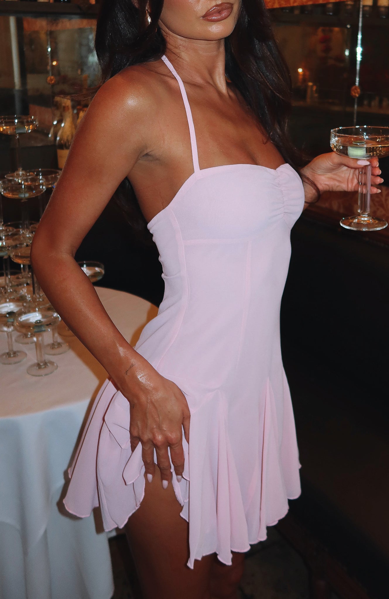 Think I'm In Love Mini Dress Pink Think I'm In Love Mini Dress Pink