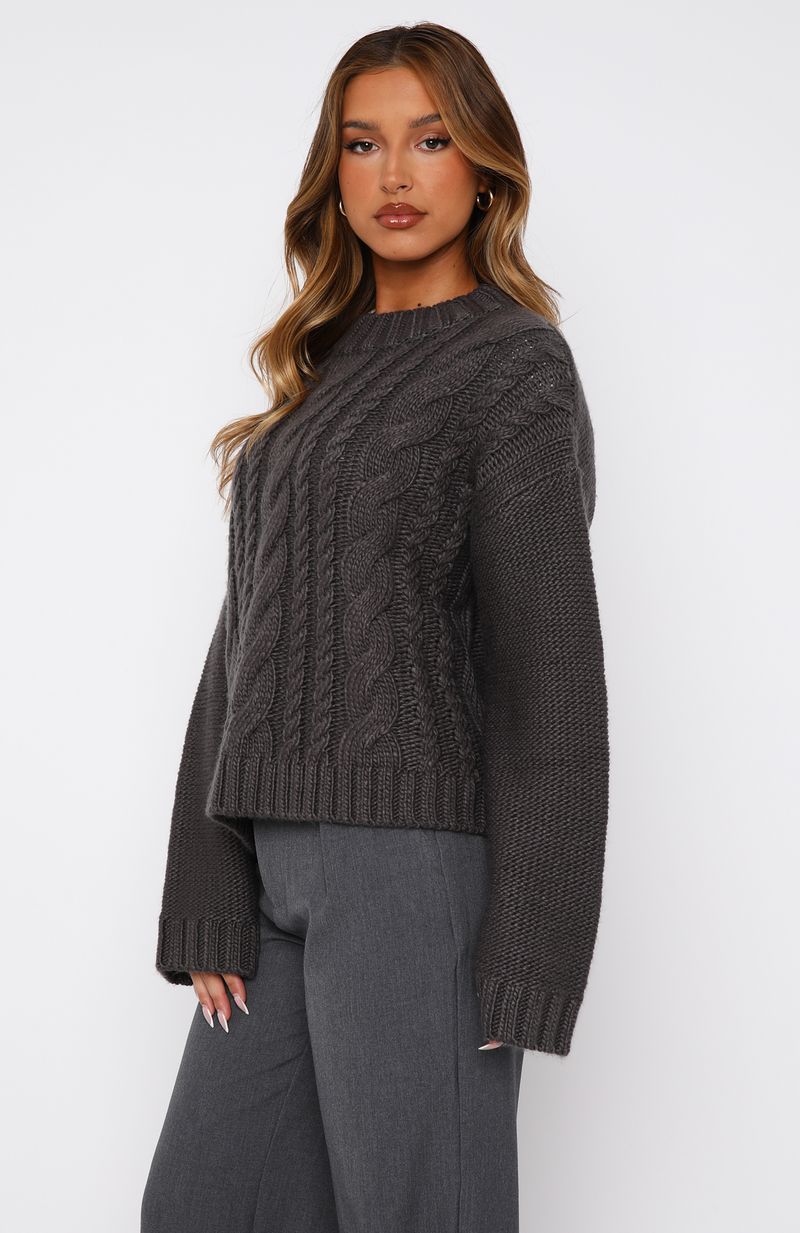 Glacier Knit Sweater Storm | White Fox Boutique US