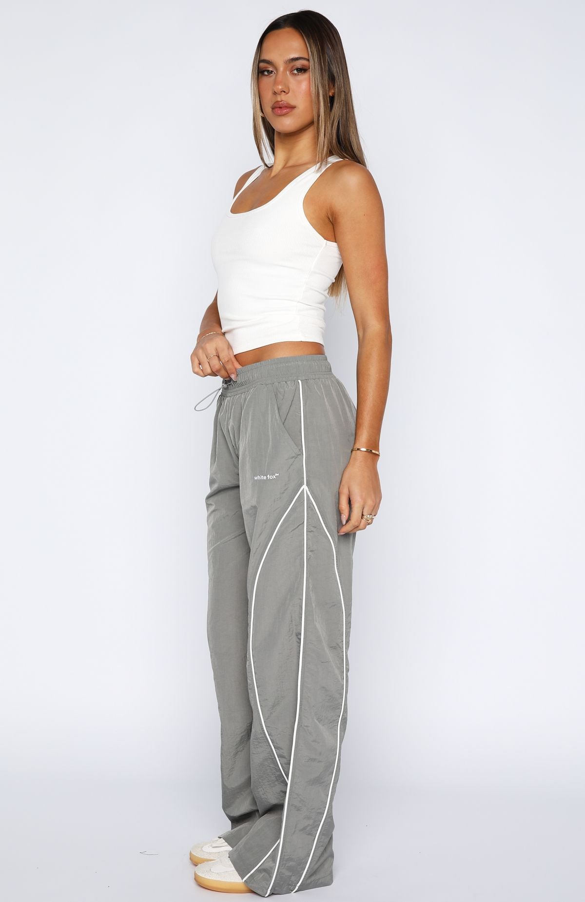 Unphased Track Pants Steel Grey | White Fox Boutique US