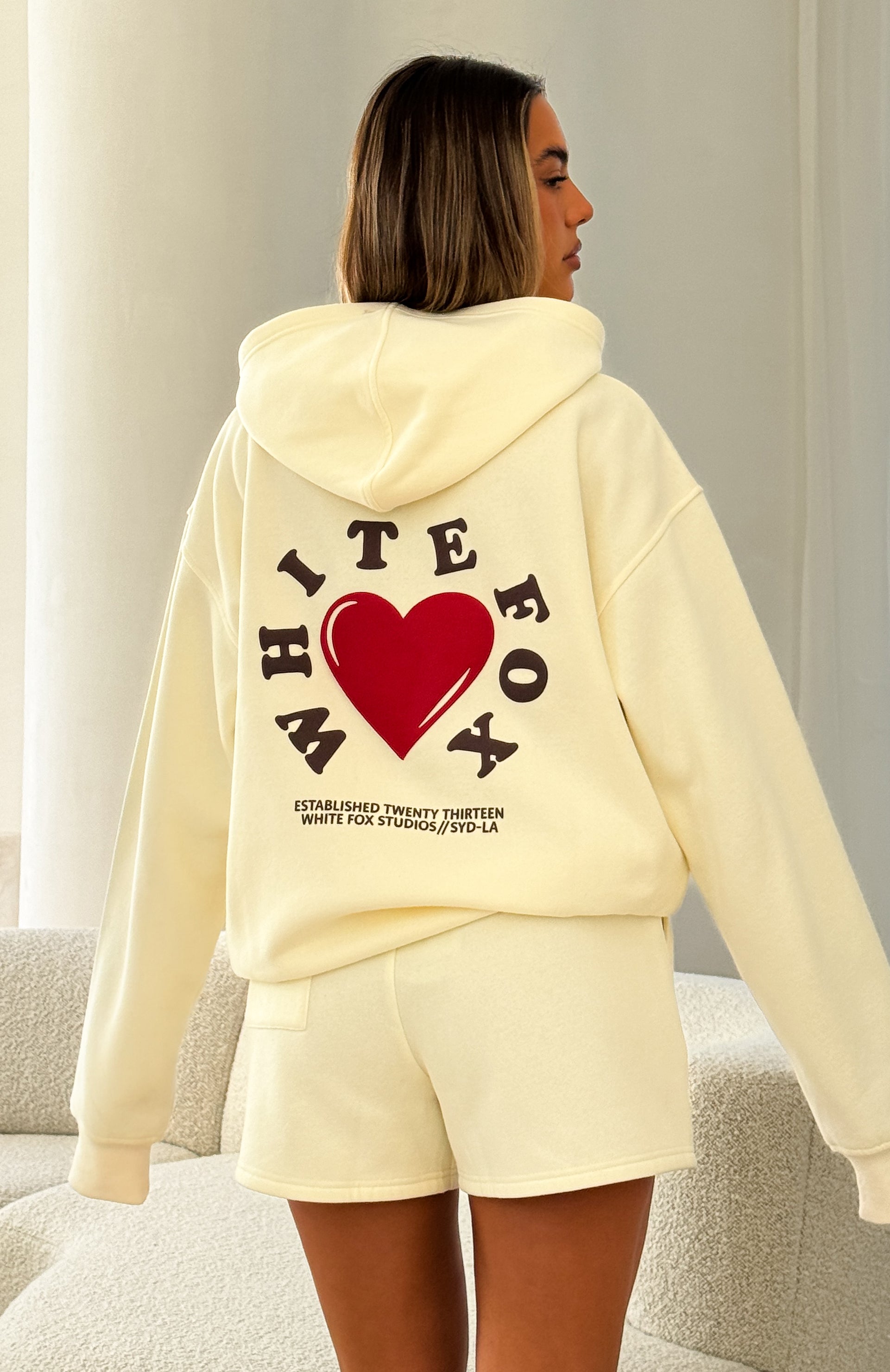 We Don't Talk Anymore Oversized Hoodie Cream | White Fox