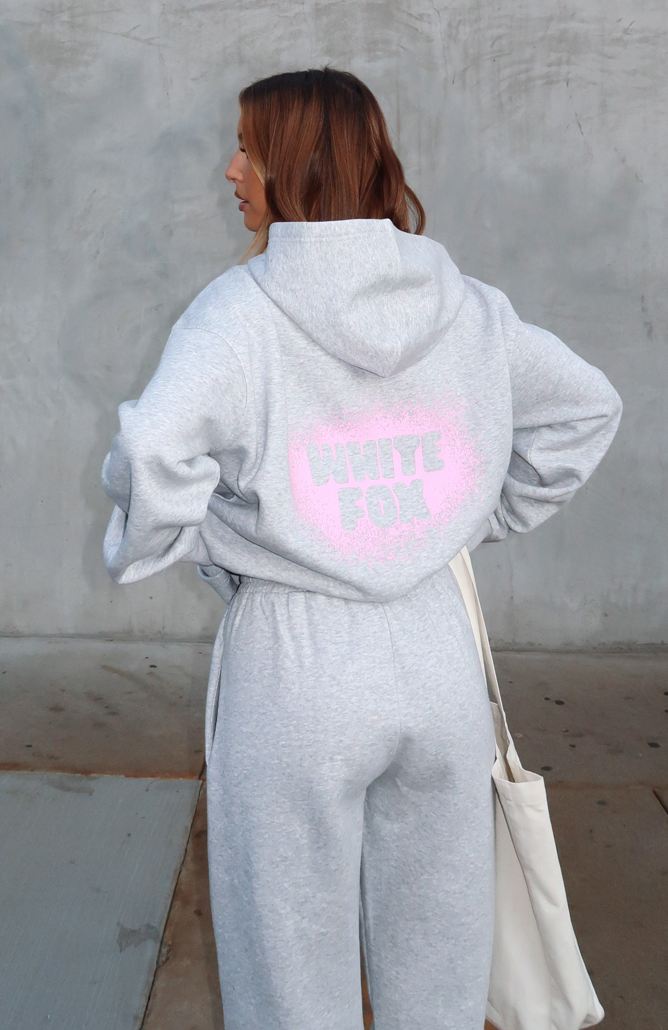 11th Street Keeping It Real Oversized Hoodie Jelly Bean | White