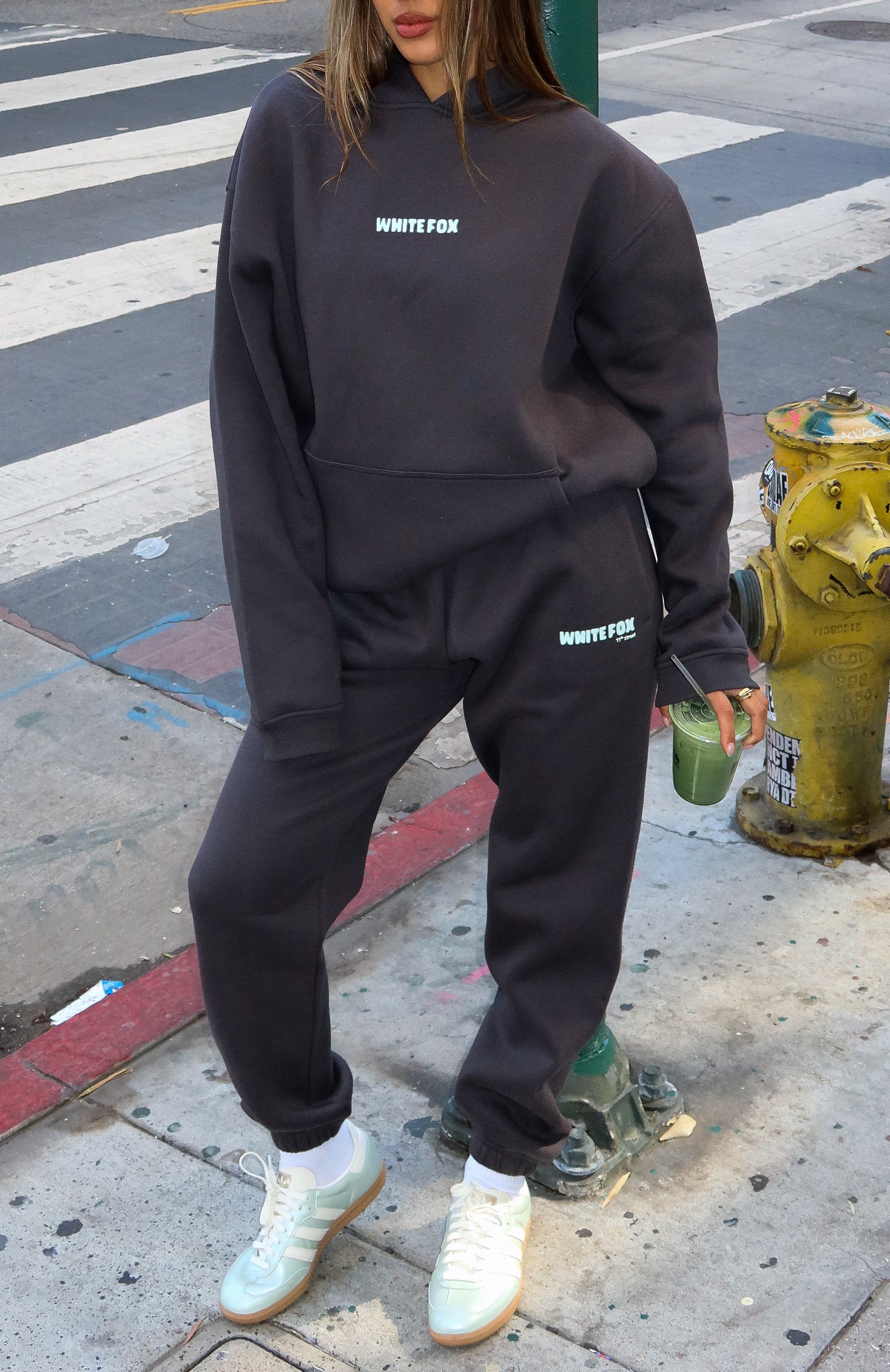 house on the hill スウェット上下　100 11th Street New York Or Nowhere Sweatpants Matcha Crumble | White