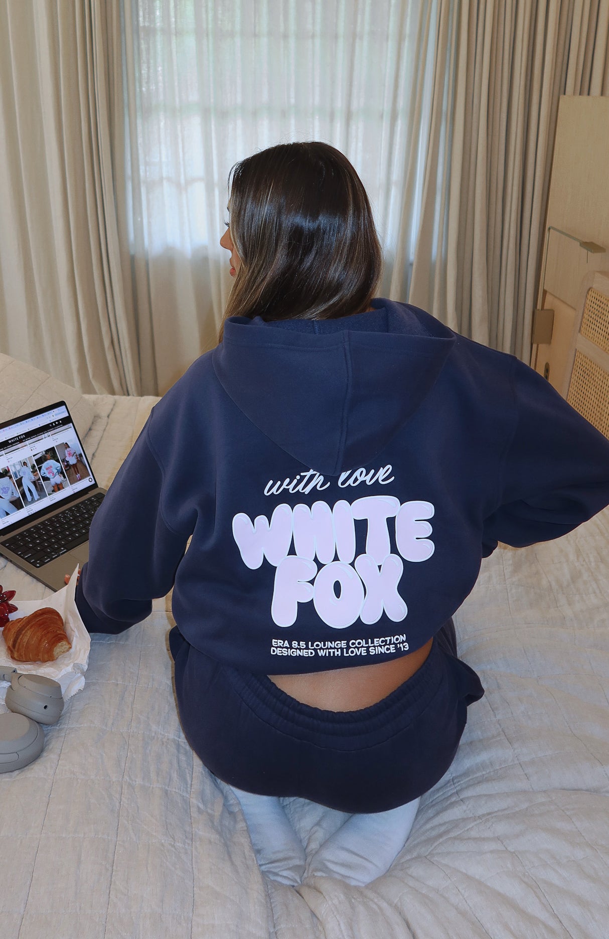 With Love Always Oversized Hoodie Navy | White Fox Boutique US