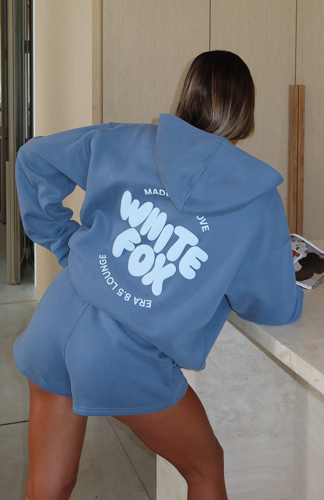 With Love For You Oversized Hoodie Ocean | White Fox Boutique US