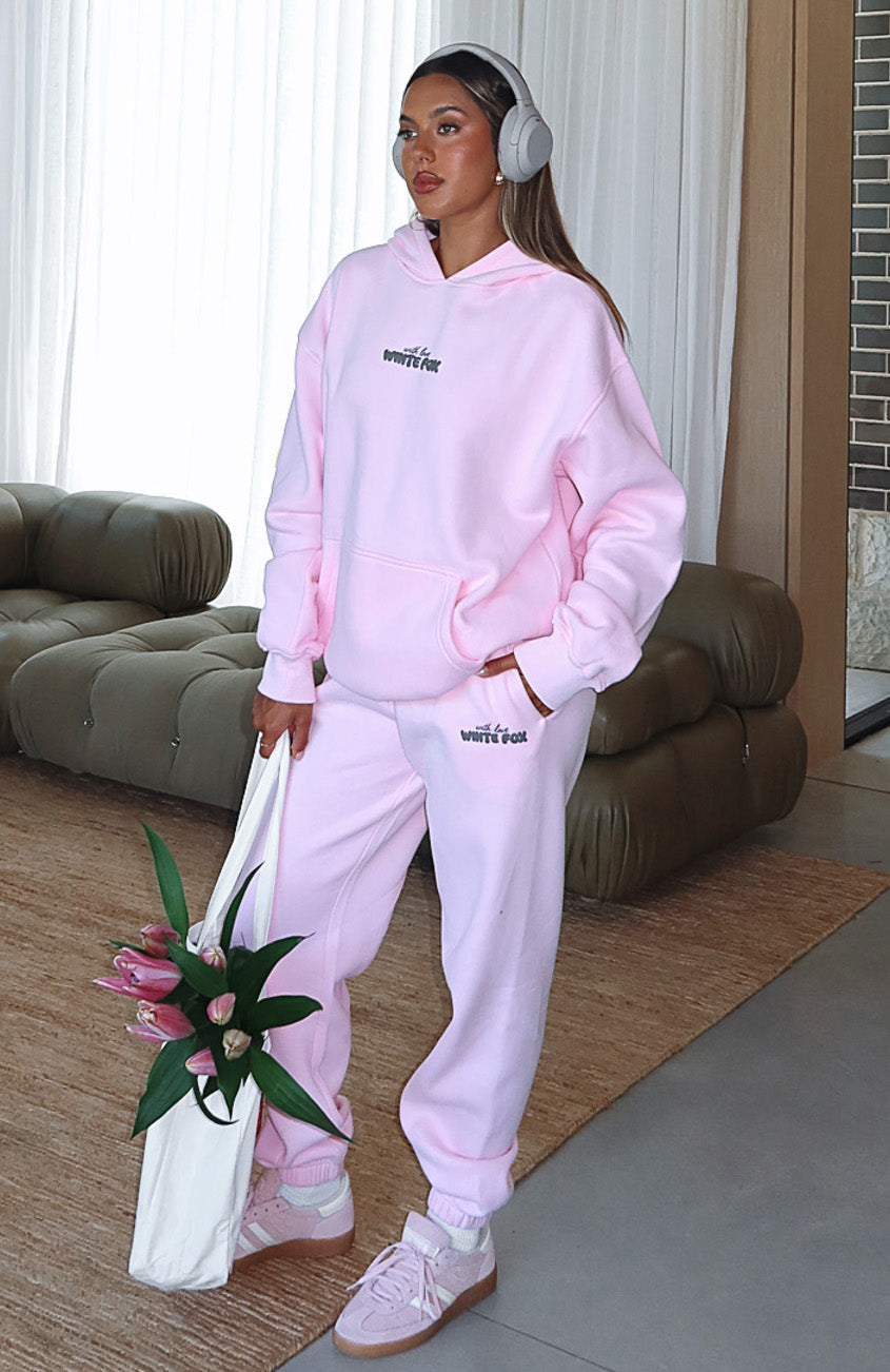 With Love In The Moment Sweatpants Pink | White Fox Boutique US
