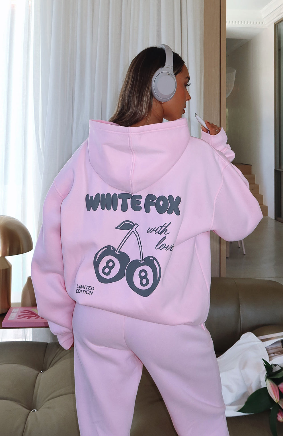 With Love In The Moment Oversized Hoodie Pink | White Fox Boutique US