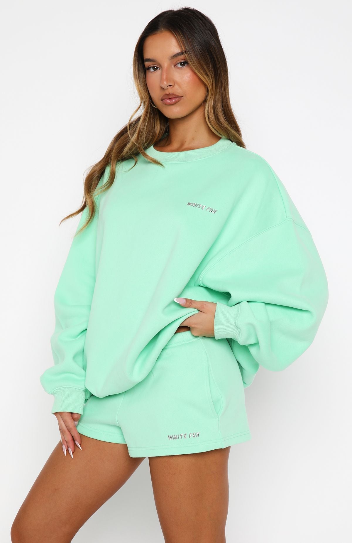 Test Drive Oversized Sweater Mint | White Fox Boutique US