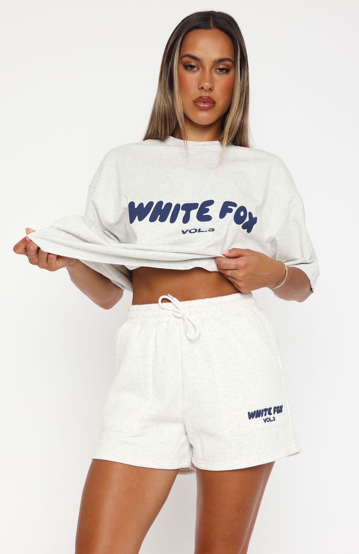 Offstage Lounge Shorts Mineral Grey | White Fox Boutique US