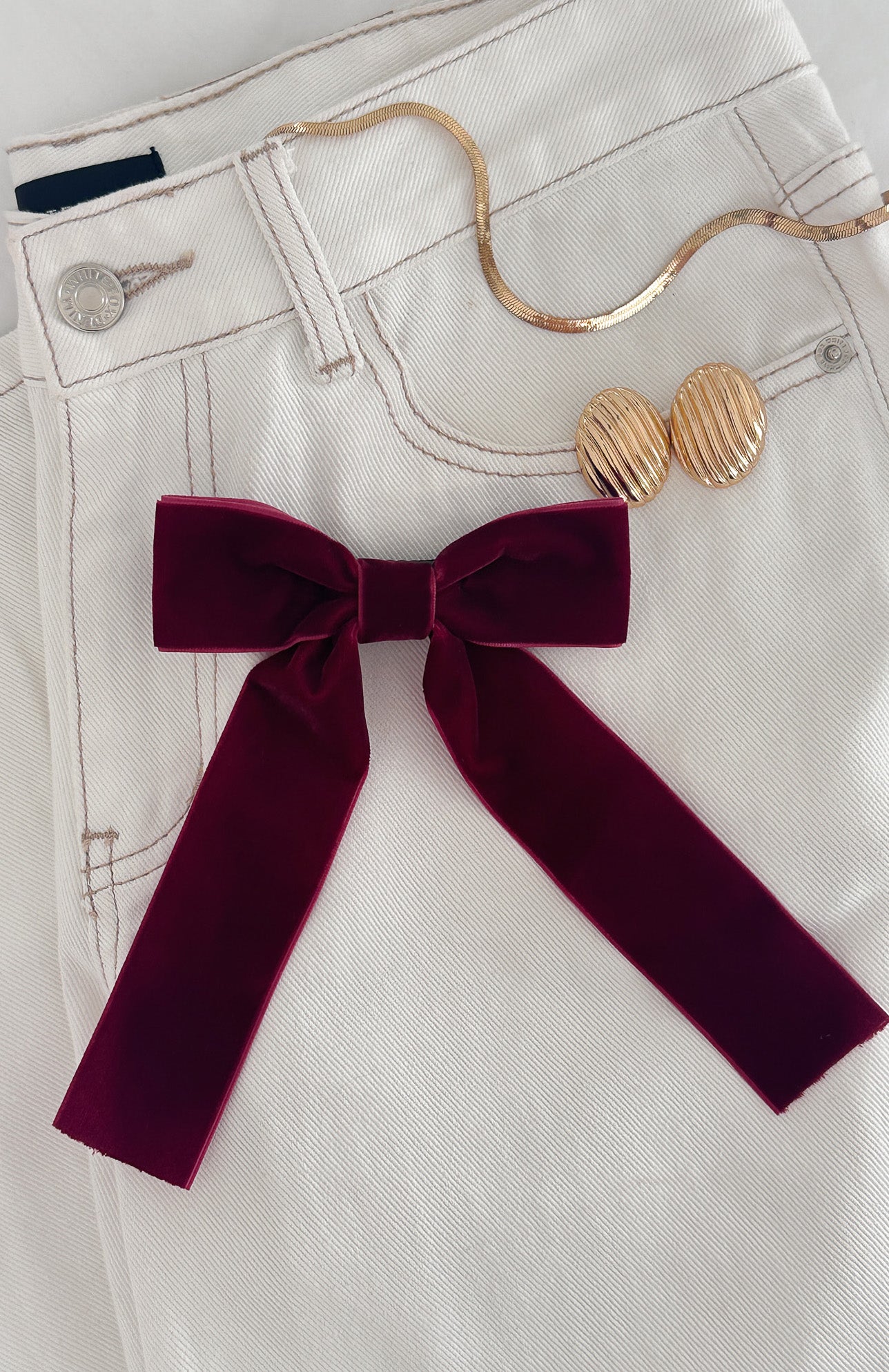 Xenia Hair Clip Burgundy | White Fox Boutique US