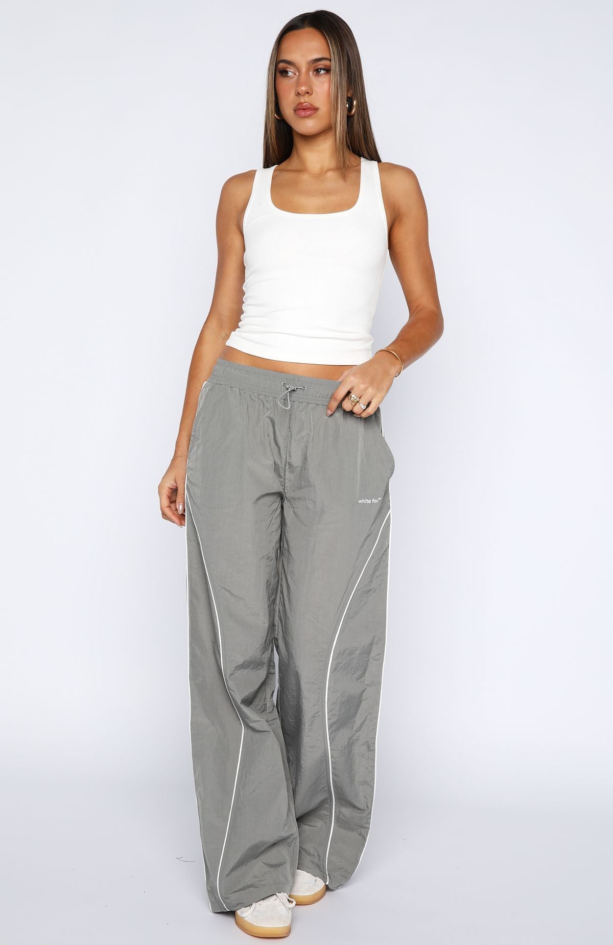 グレー PELLICULE stone-deco sweat pants stone-deco sweat pants｜PELLICULE | ぺリキュール