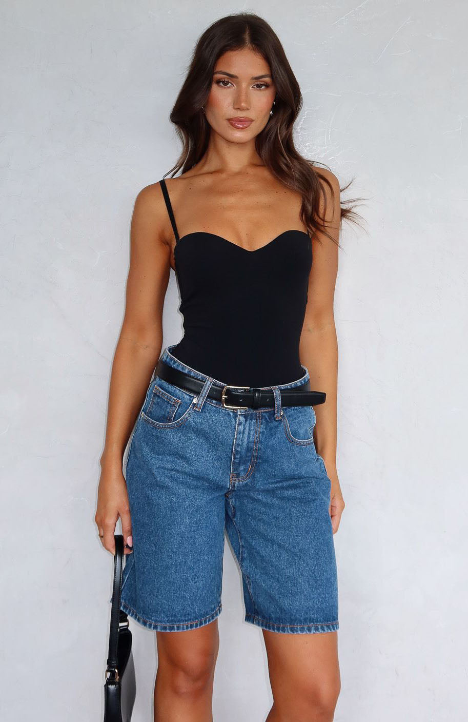 SONO フェミニティ フーディベスト ブラック　1 Stuck To You Bodysuit Black | White Fox Boutique US