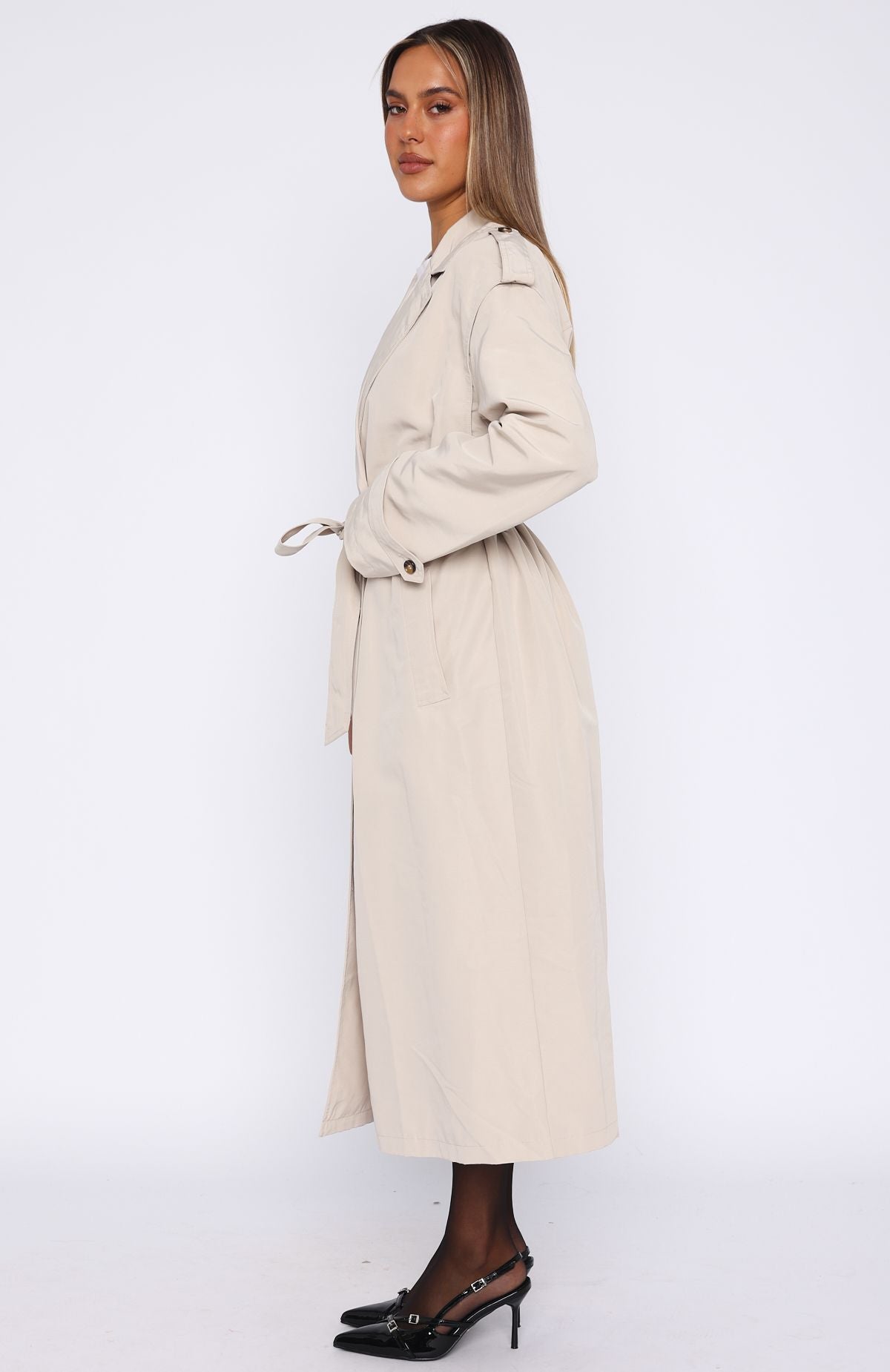 Working Overtime Trench Beige | White Fox Boutique US