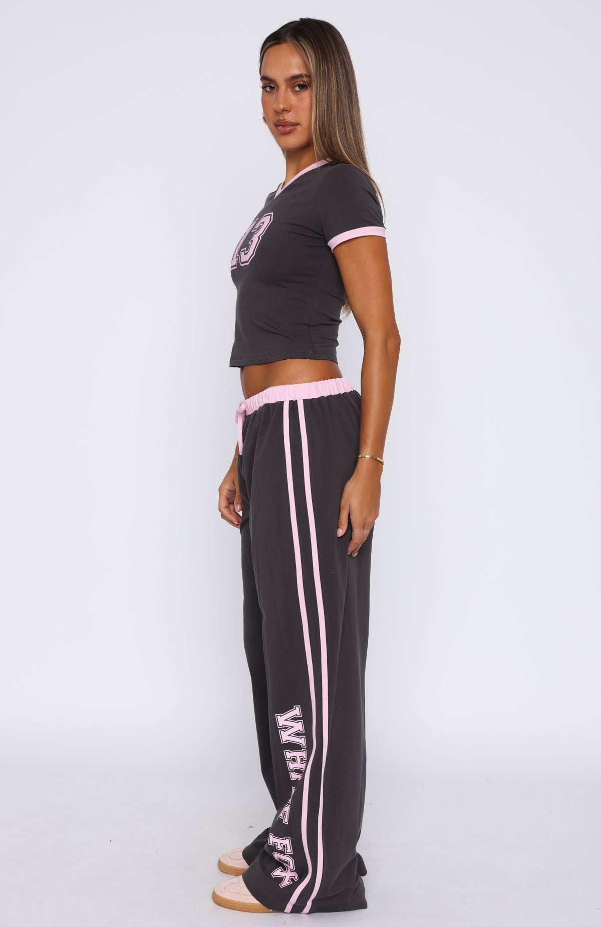 Trying Too Hard Track Pants Volcanic | White Fox Boutique US