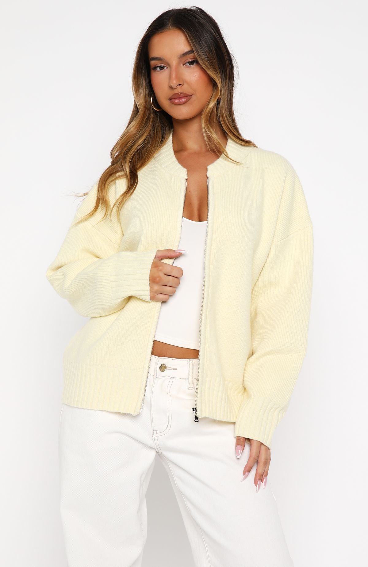 Unbreakable Bond Knit Jacket Lemon | White Fox Boutique US