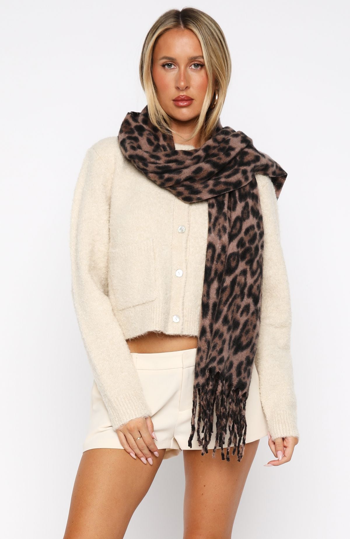 Blaise Scarf Leopard | White Fox Boutique US