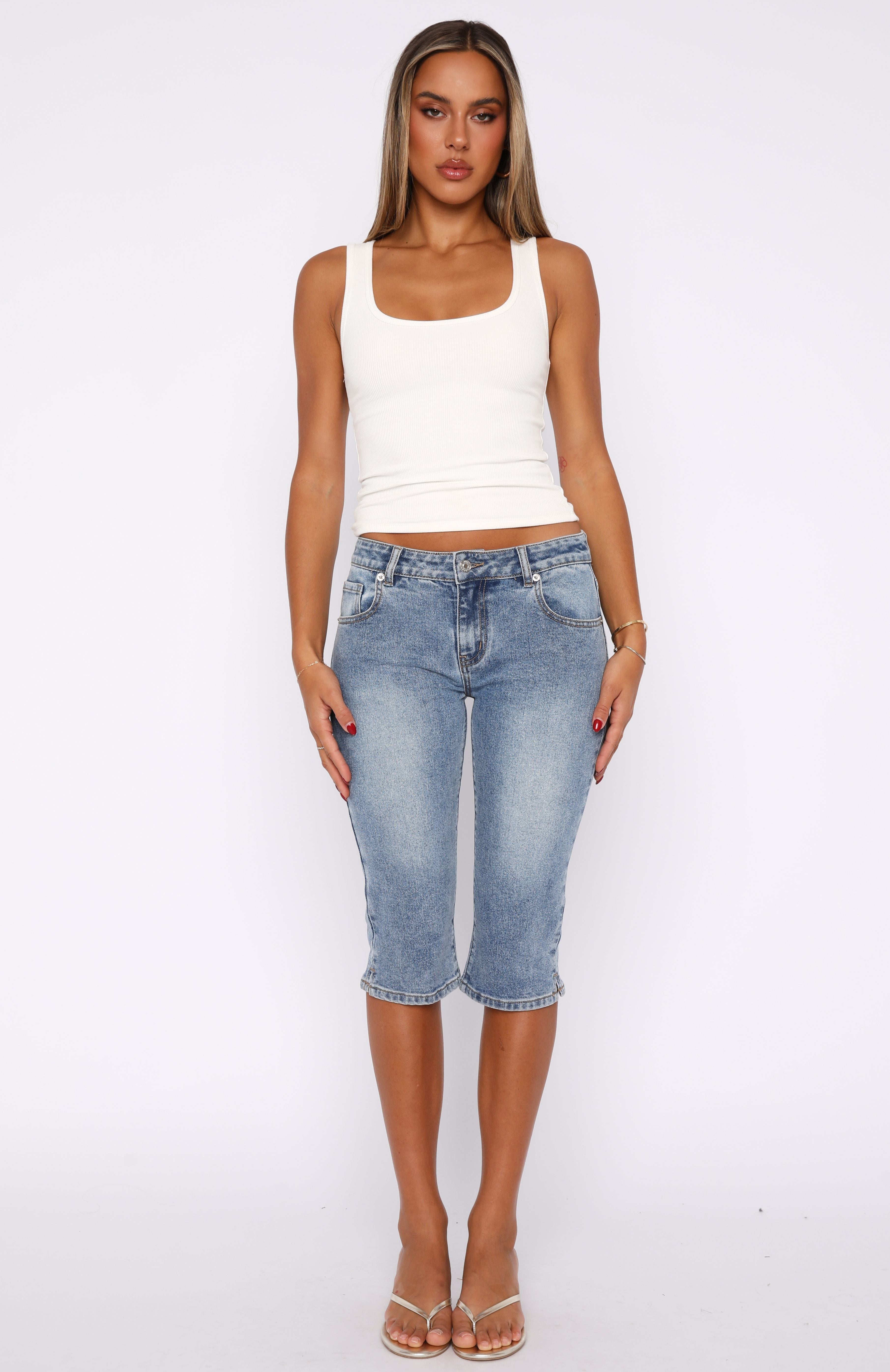 ショートパンツ Capri Denim Cropped Pants 41jJmUM4-GL._UY1000_.jpg