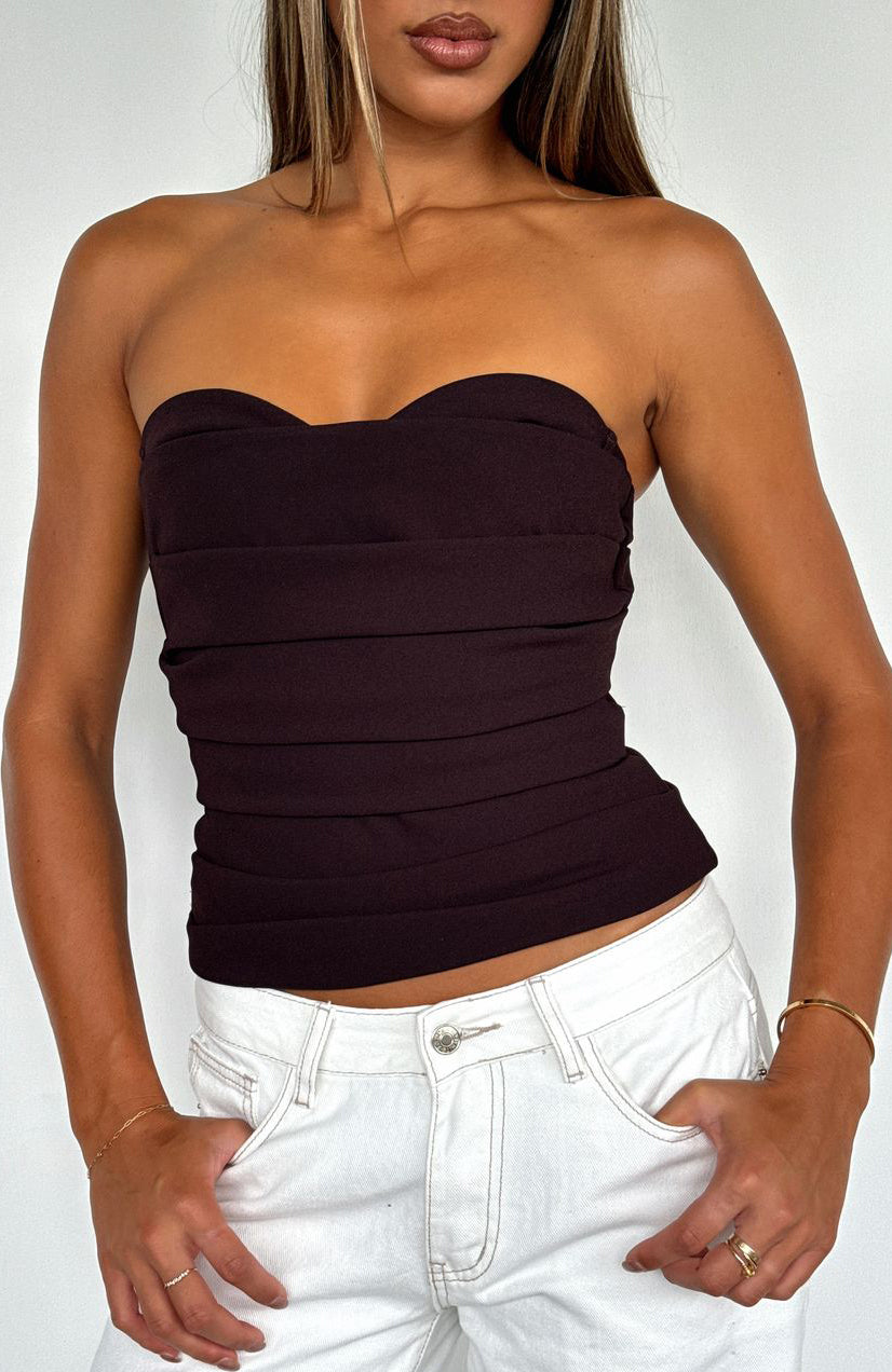 City Streets Bustier Dark Chocolate | White Fox Boutique US