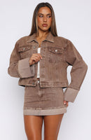 Charlotte Denim Jacket Tan Wash