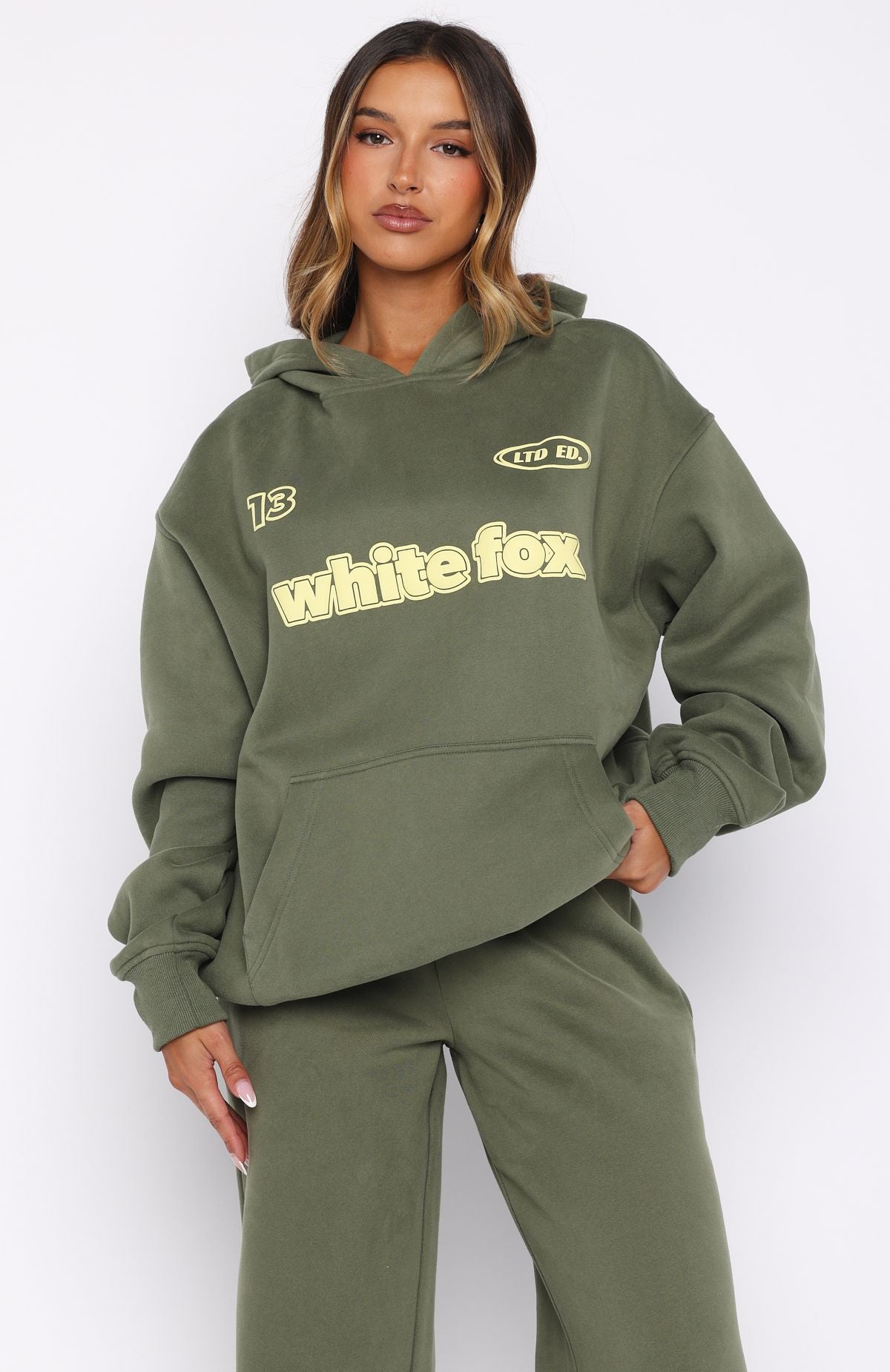 Ready To Go Oversized Hoodie Khaki | White Fox Boutique US