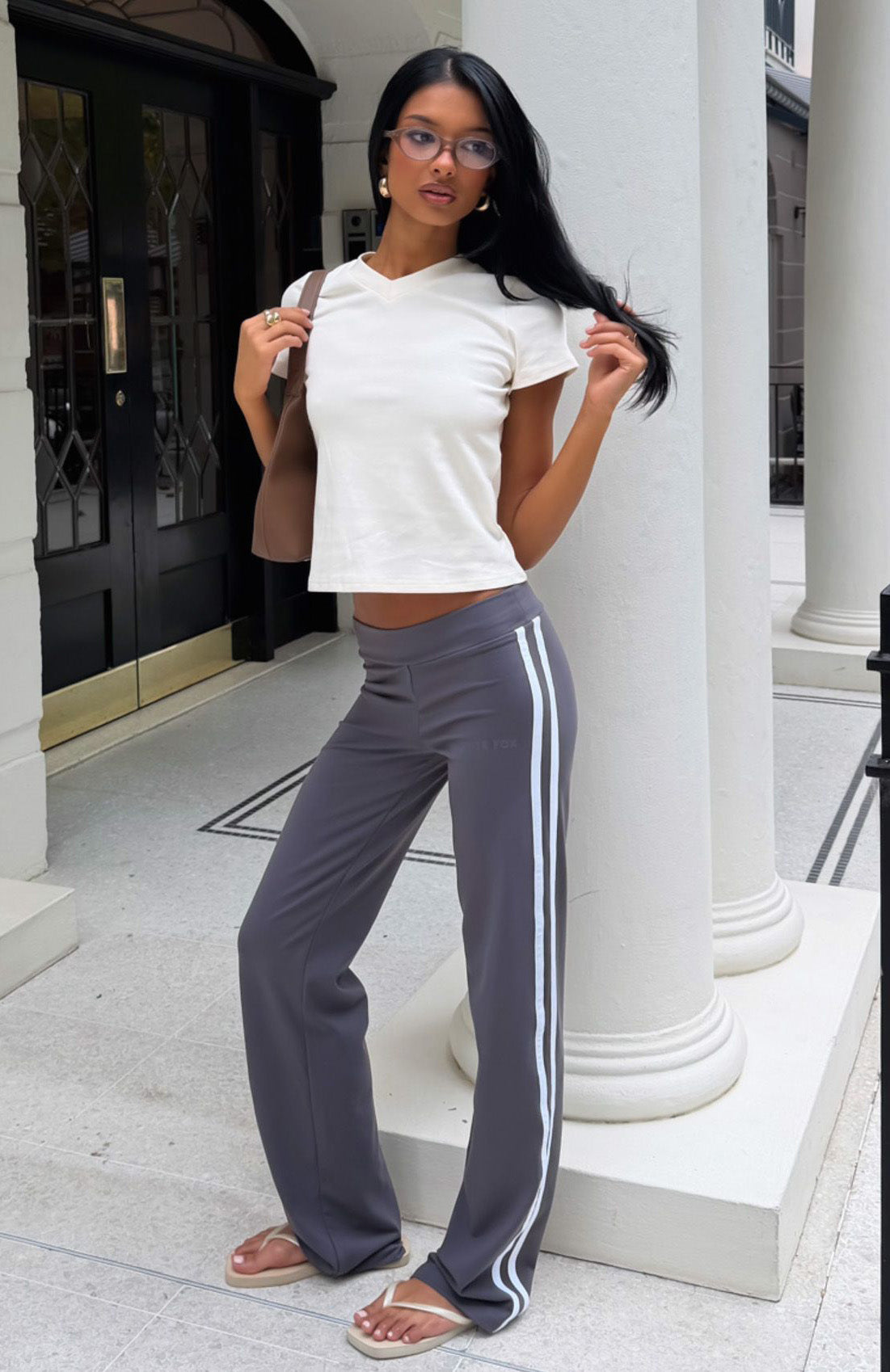 Almost Ready Straight Leg Pants Charcoal | White Fox Boutique US