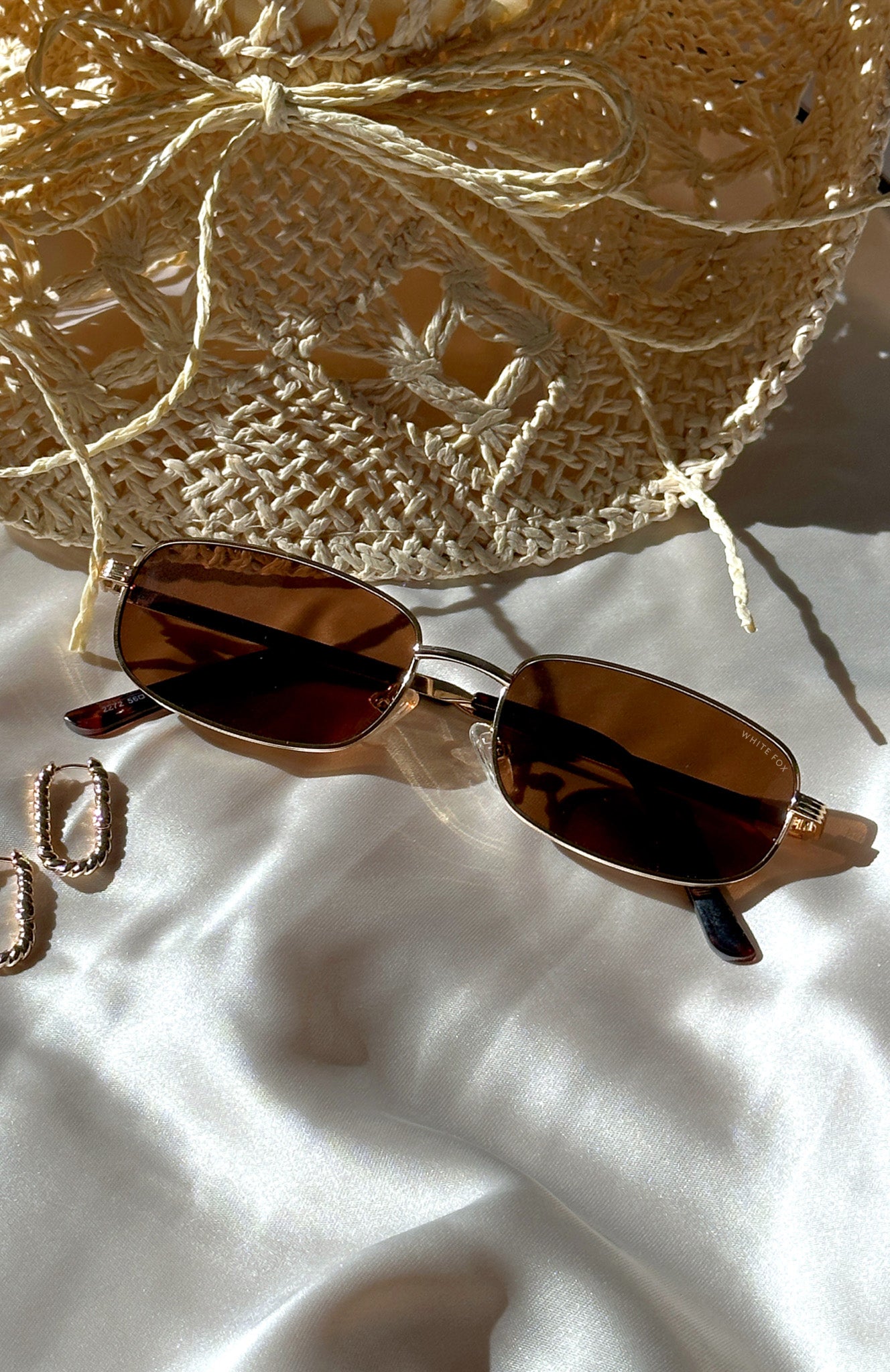 Canyon Sunglasses Gold/Brown Lens | White Fox Boutique US display picture 3