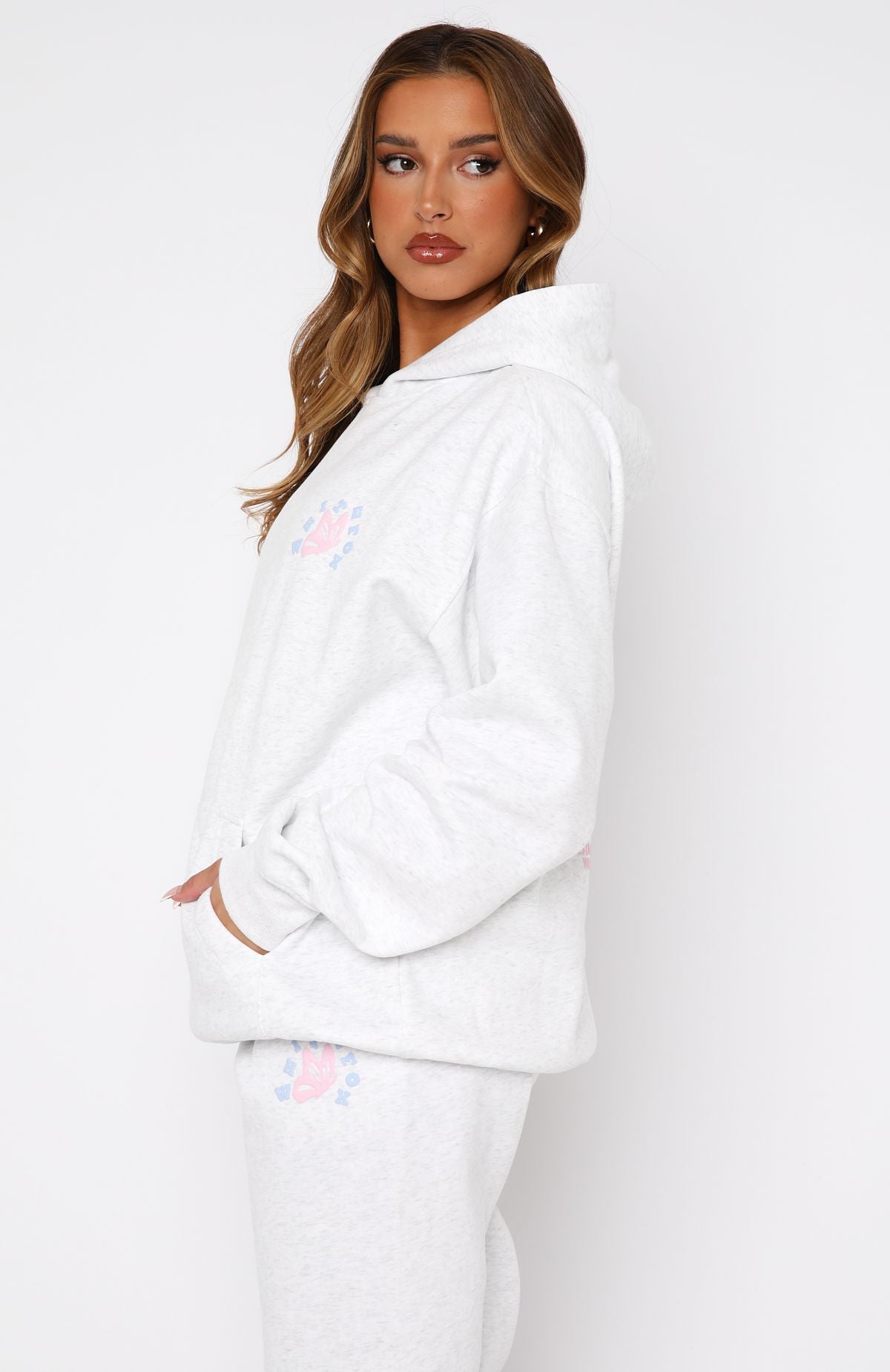 Give You The Best Oversized Hoodie Grey Marle | White Fox