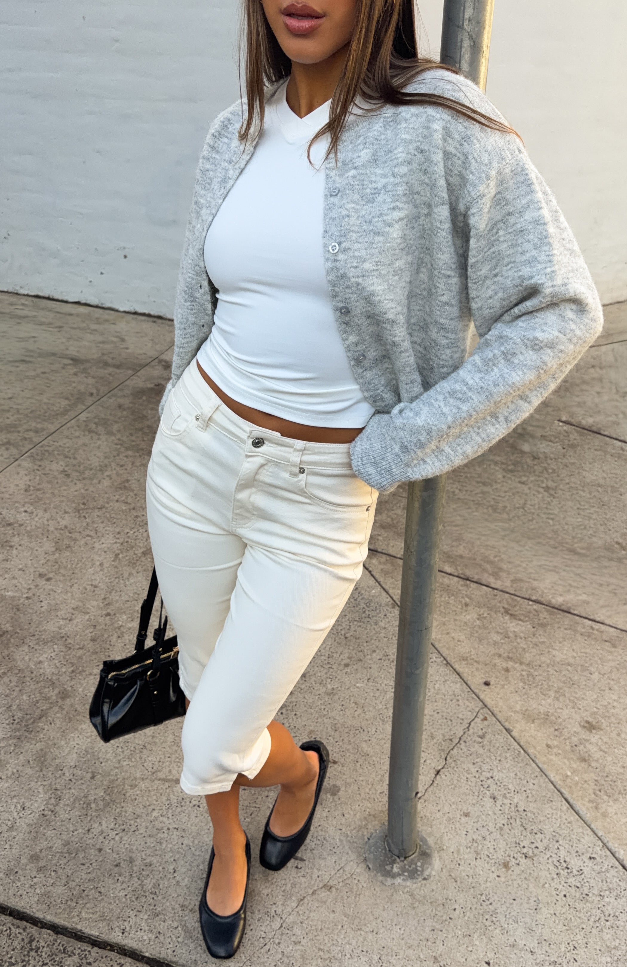 Warm Whispers Knit Cardigan Grey Marle | White Fox Boutique US