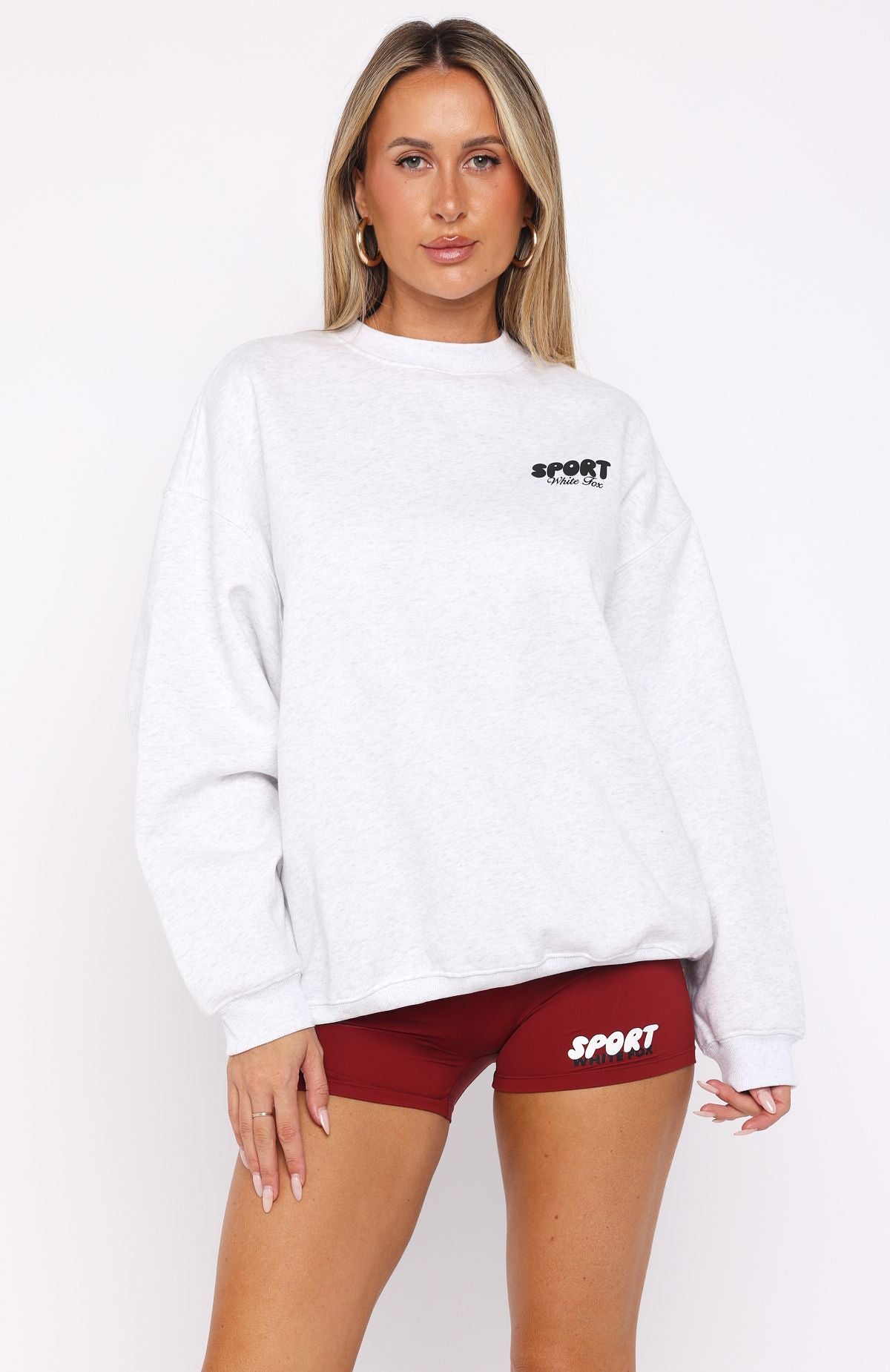 Club 14 Peyton Oversized Sweater Grey Marle | White Fox Boutique US