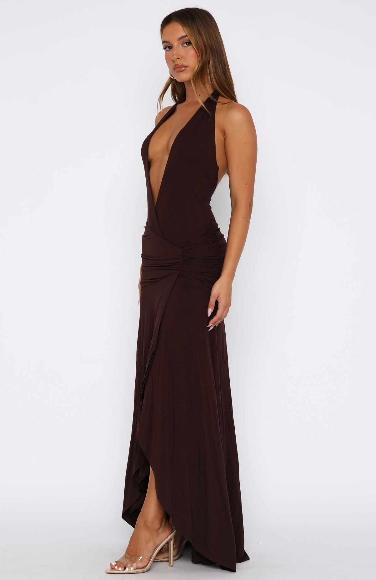 gothic grand affair maxi dress Grande Dame Maxi Dress Chocolate