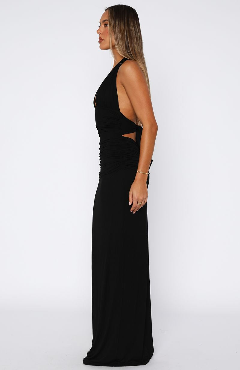 Say What You Feel Halter Maxi Dress Black | White Fox Boutique US Say What You Feel Halter Maxi Dress Black | White Fox Boutique US