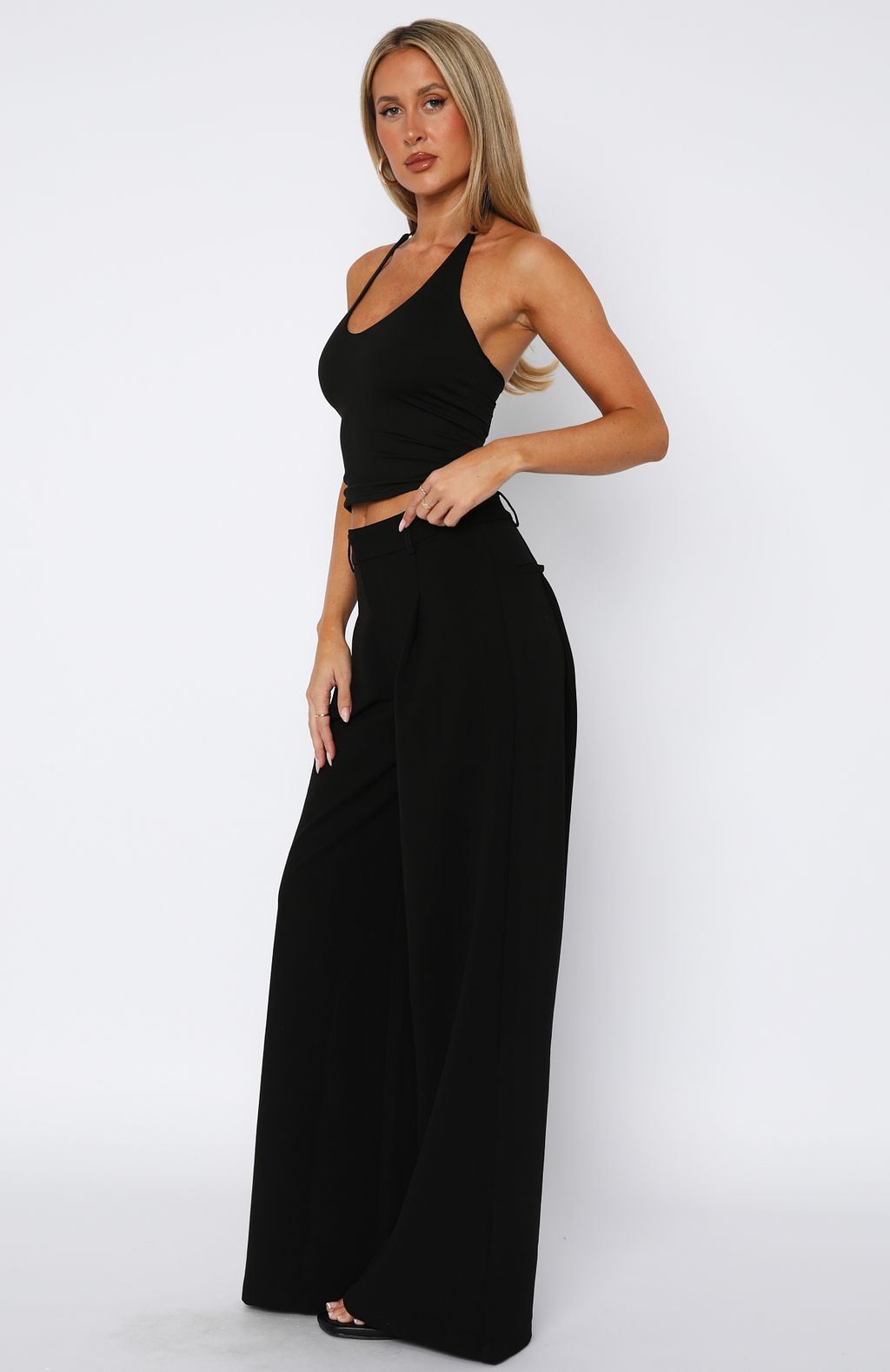 It's Now Or Never Pants Black | White Fox Boutique US