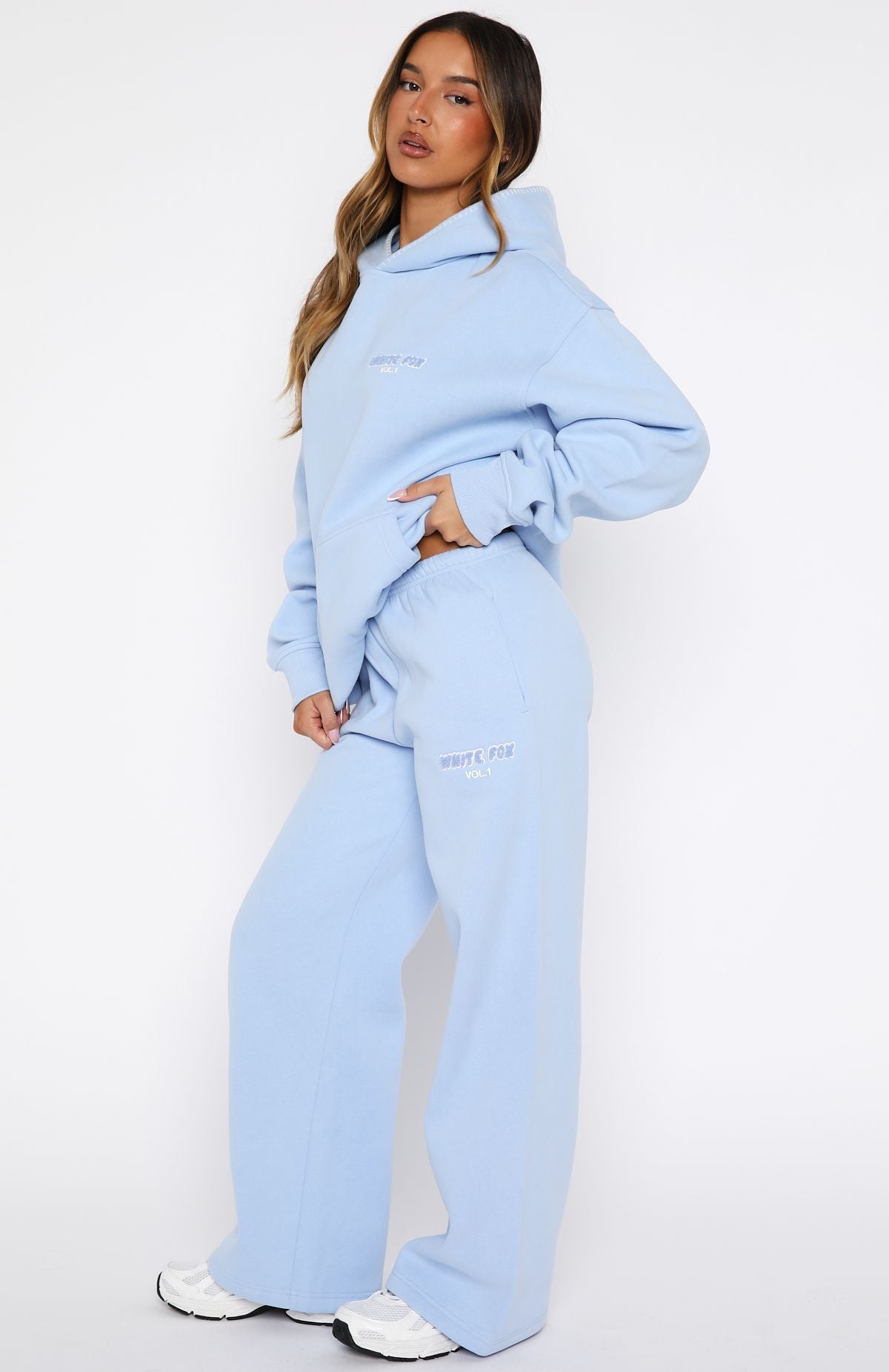 Vol. 1 Wide Leg Sweatpants Blue | White Fox Boutique US
