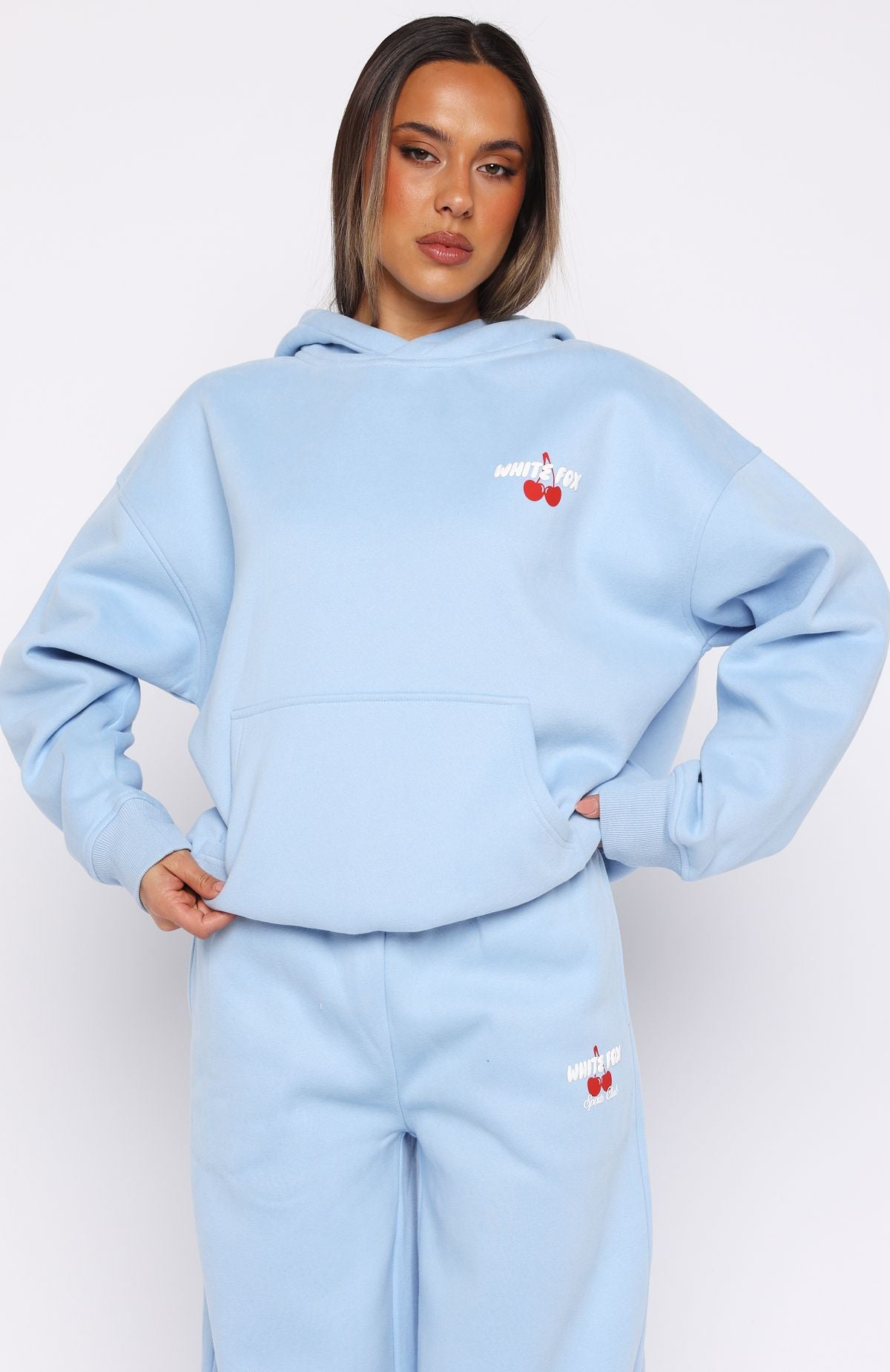 Club 14 Cassie Boxy Hoodie Blue | White Fox Boutique US
