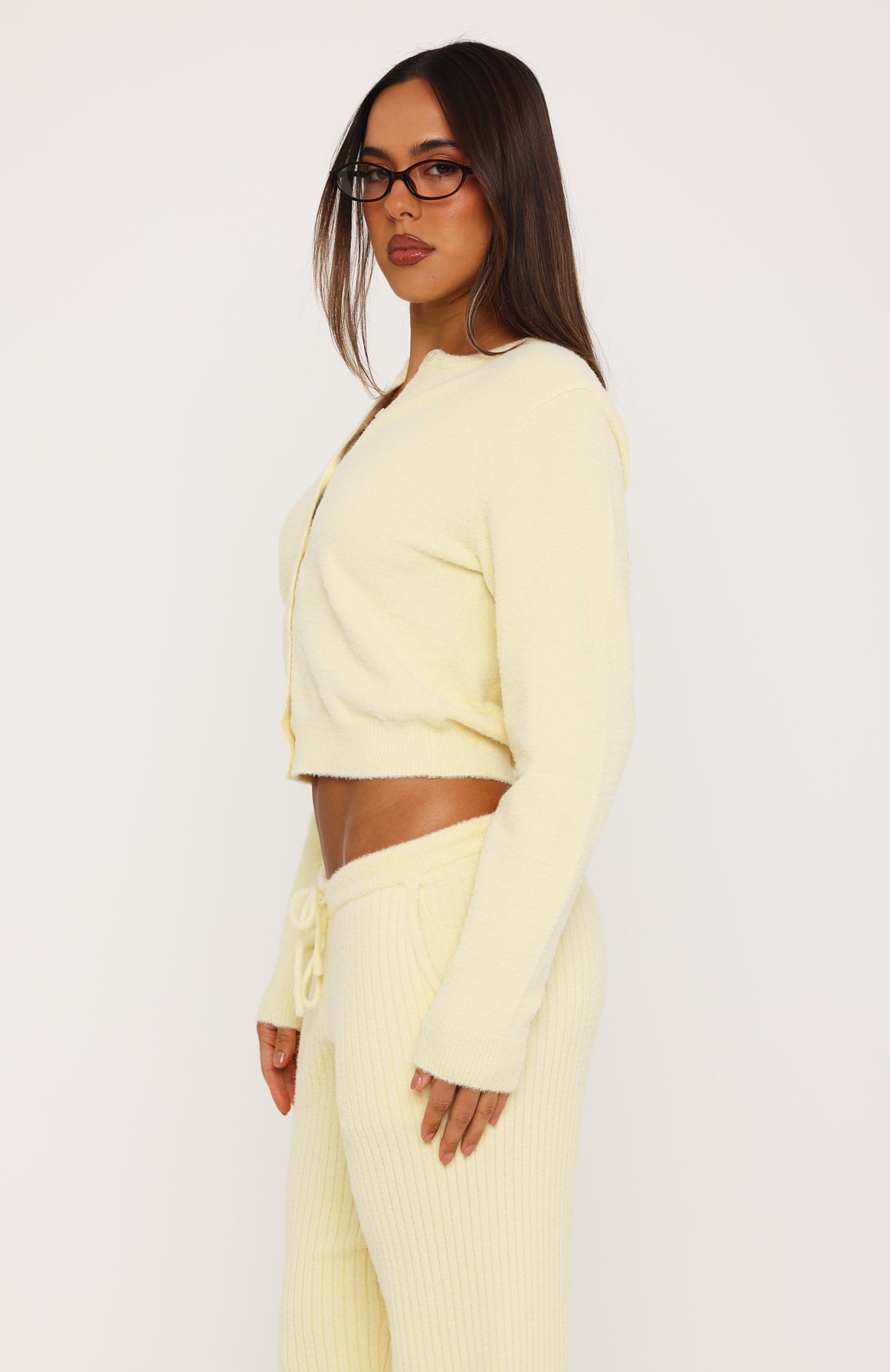 Lazy Kiss Knit Cardigan Lemon | White Fox Boutique US