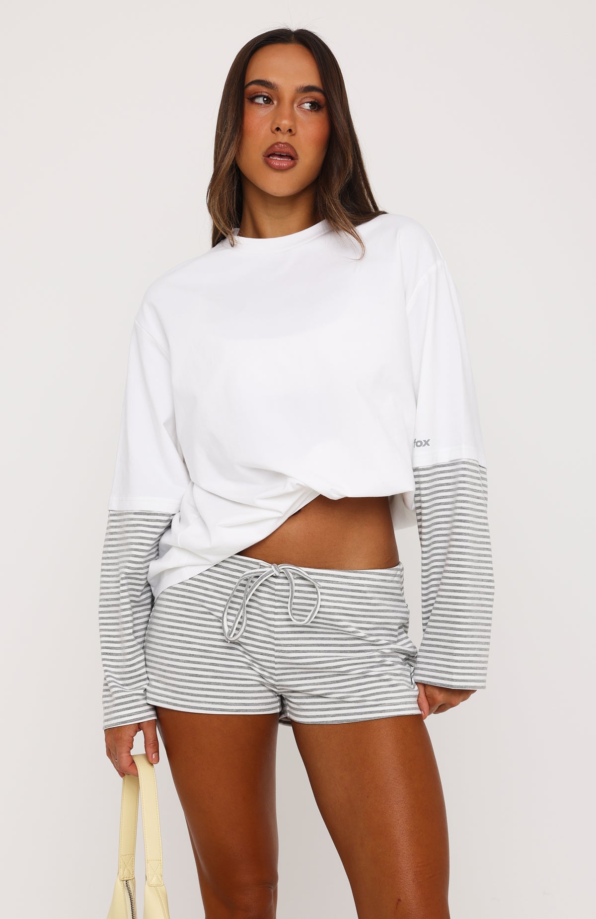 BIO LAYERED L/S TEE White ポーカーズ Let's Take Our Time Long Sleeve Layered Tee White | White Fox