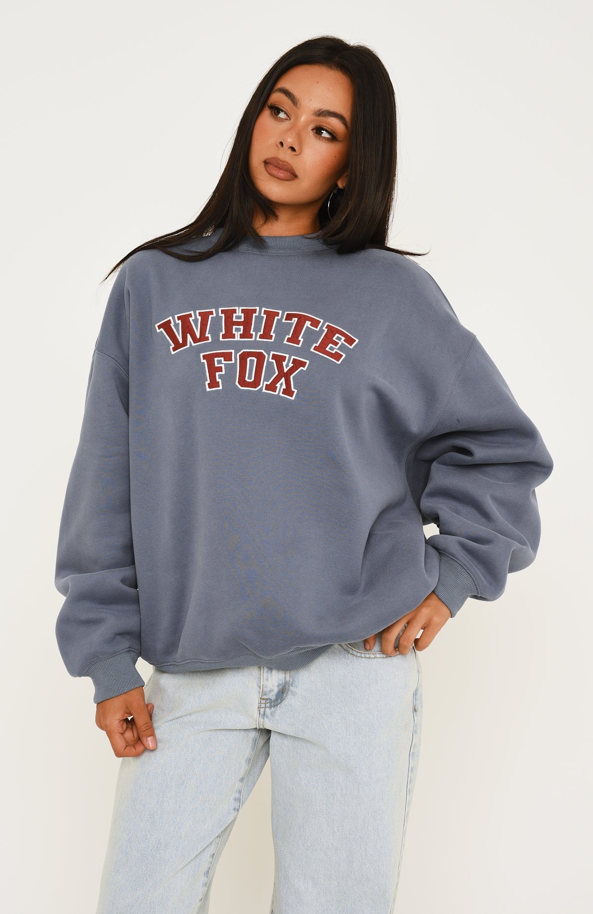 zechito power sholder スウェット Major Upgrade Oversized Drop Shoulder Sweater Ocean | White Fox