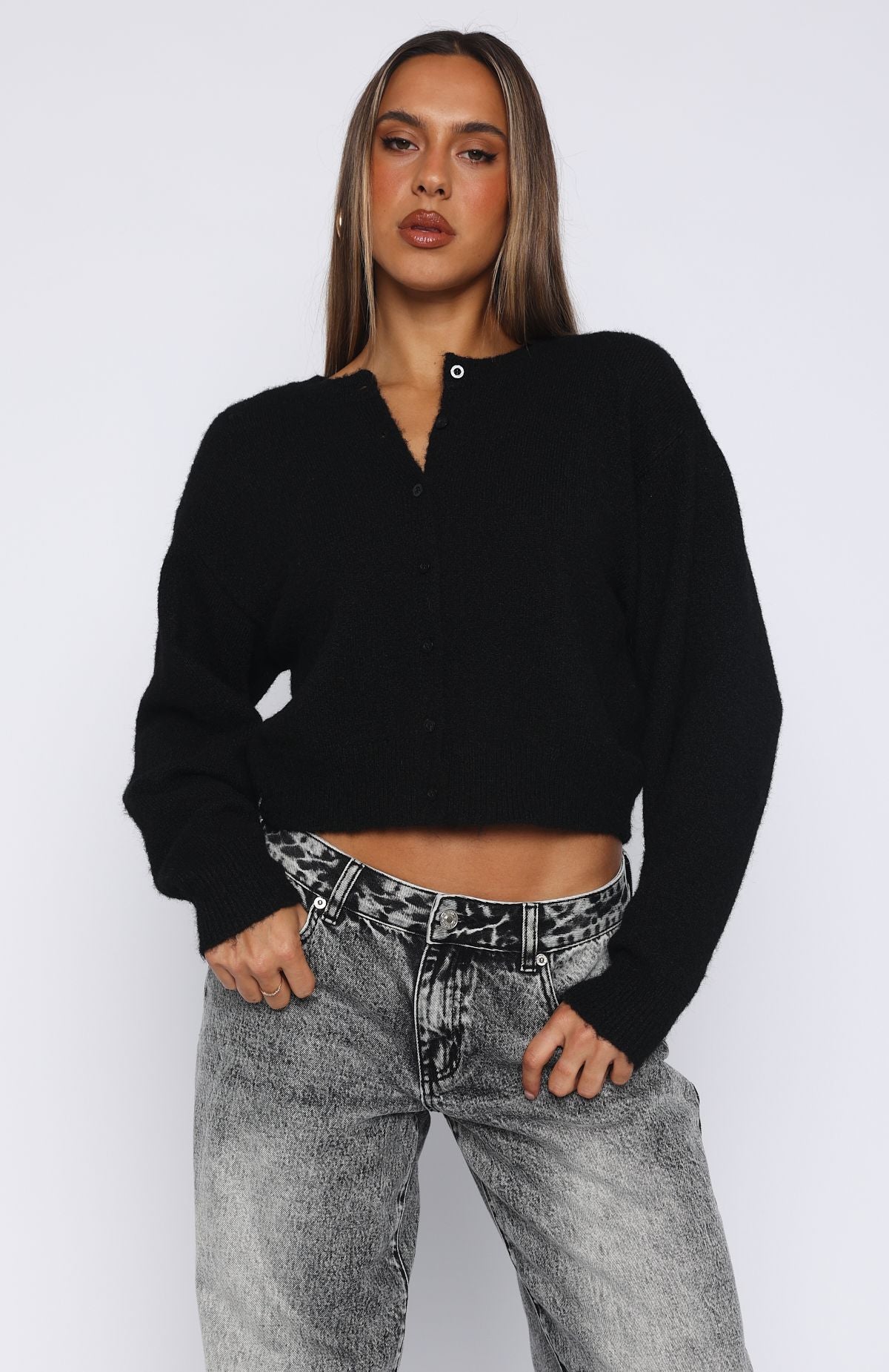 ル*ゼ様 FOXEY ニット　ブラック Warm Whispers Knit Cardigan Black | White Fox Boutique US