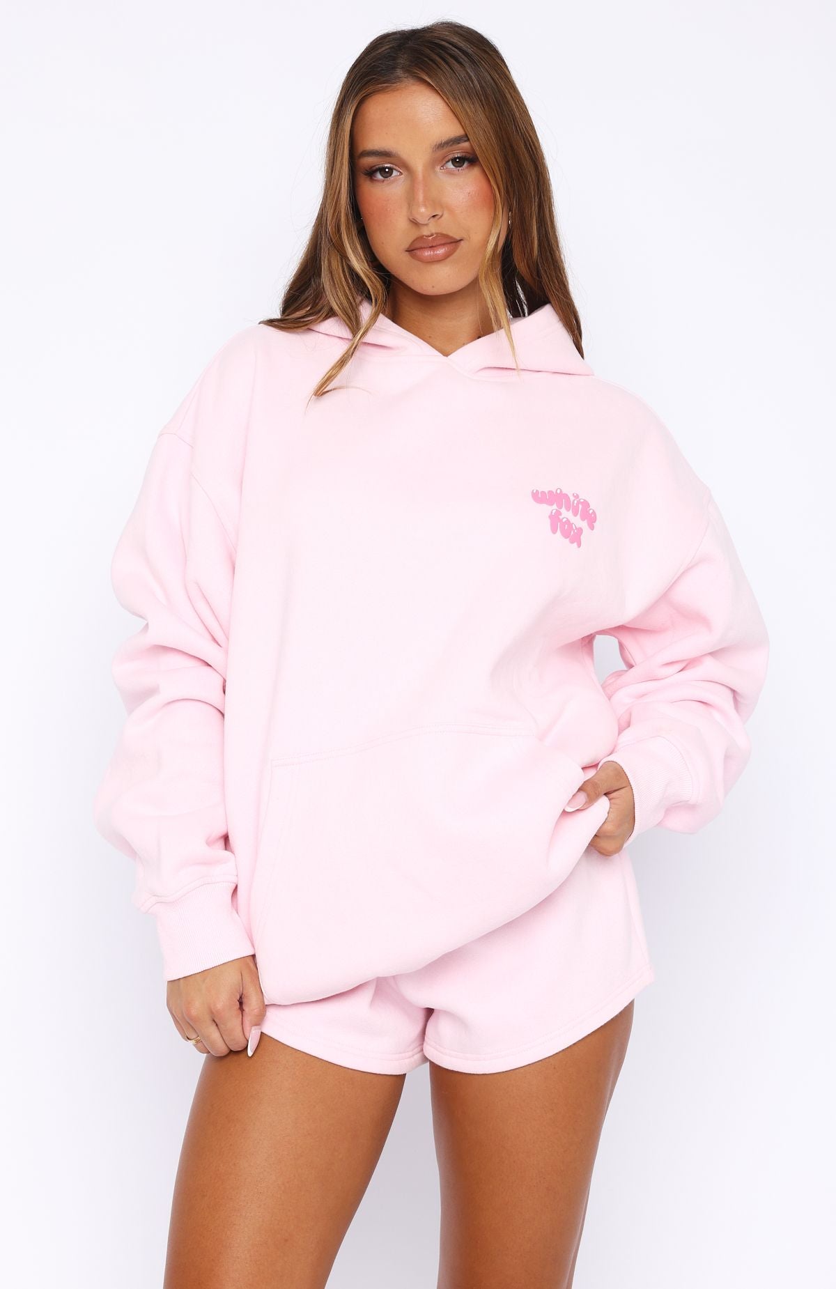 Sweet Sensations Oversized Hoodie Pink | White Fox Boutique US