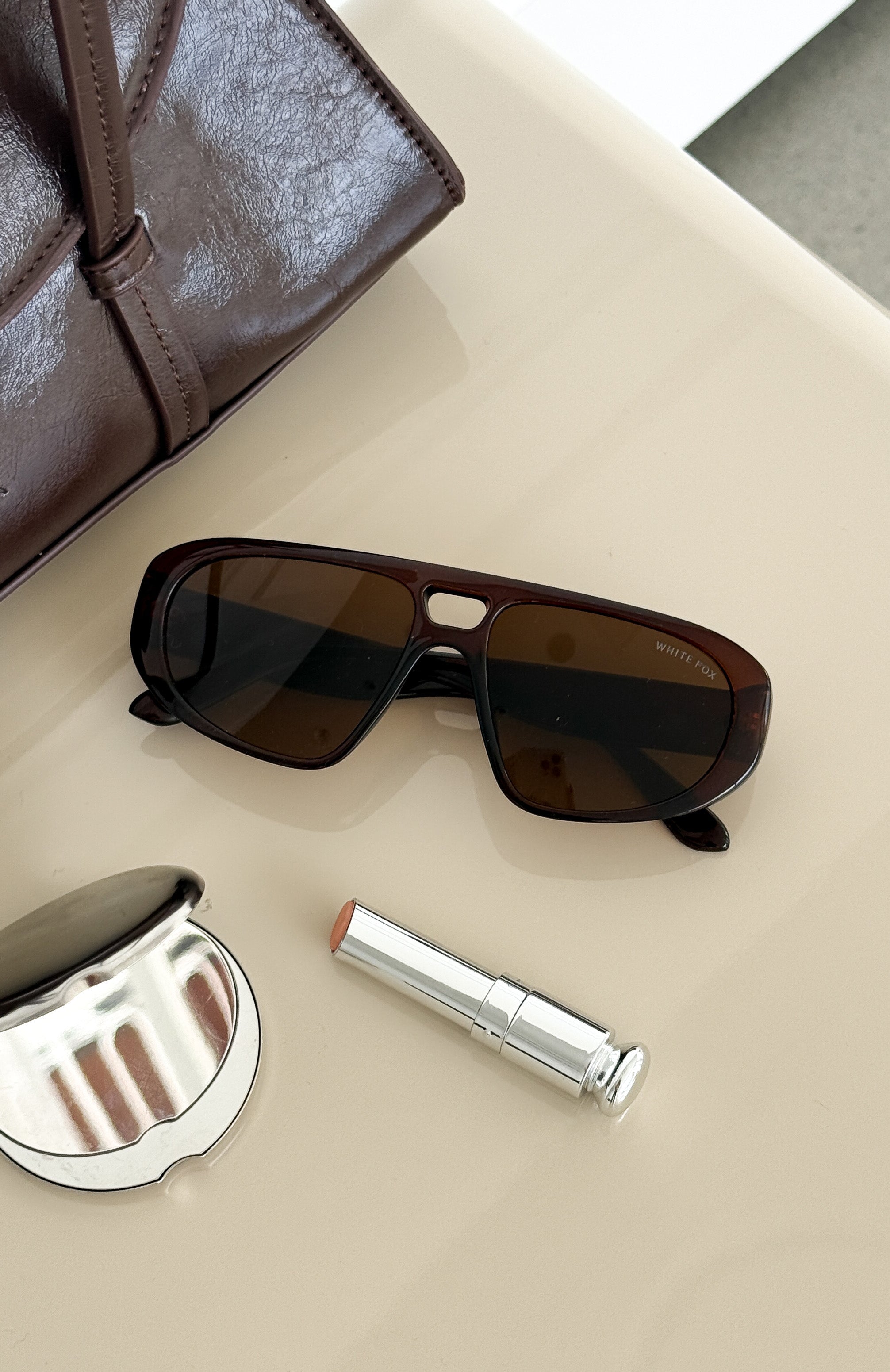 Roland Sunglasses Chocolate/Chocolate | White Fox Boutique US
