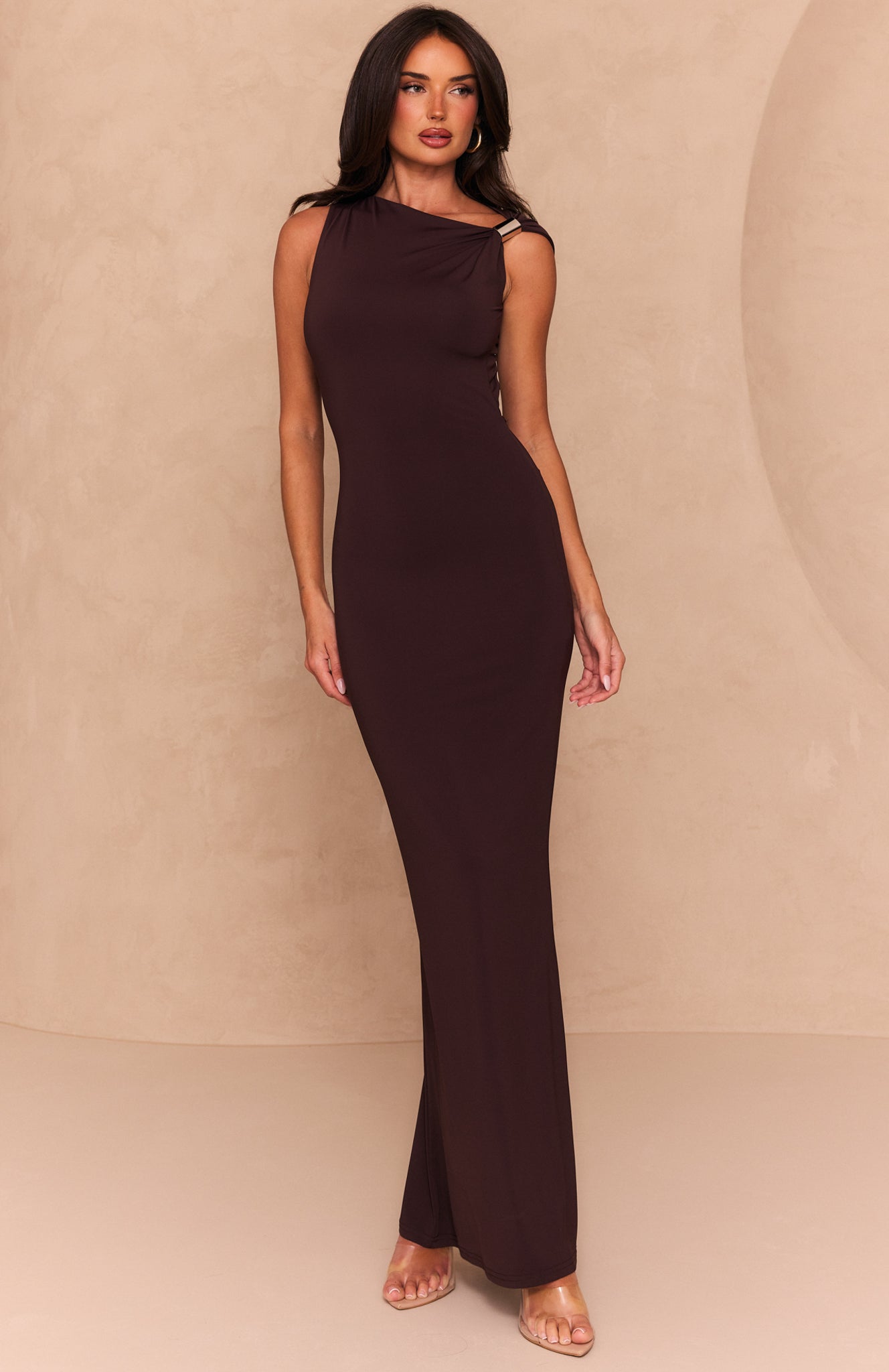 Rsvp Ready Maxi Dress Chocolate | White Fox Boutique US